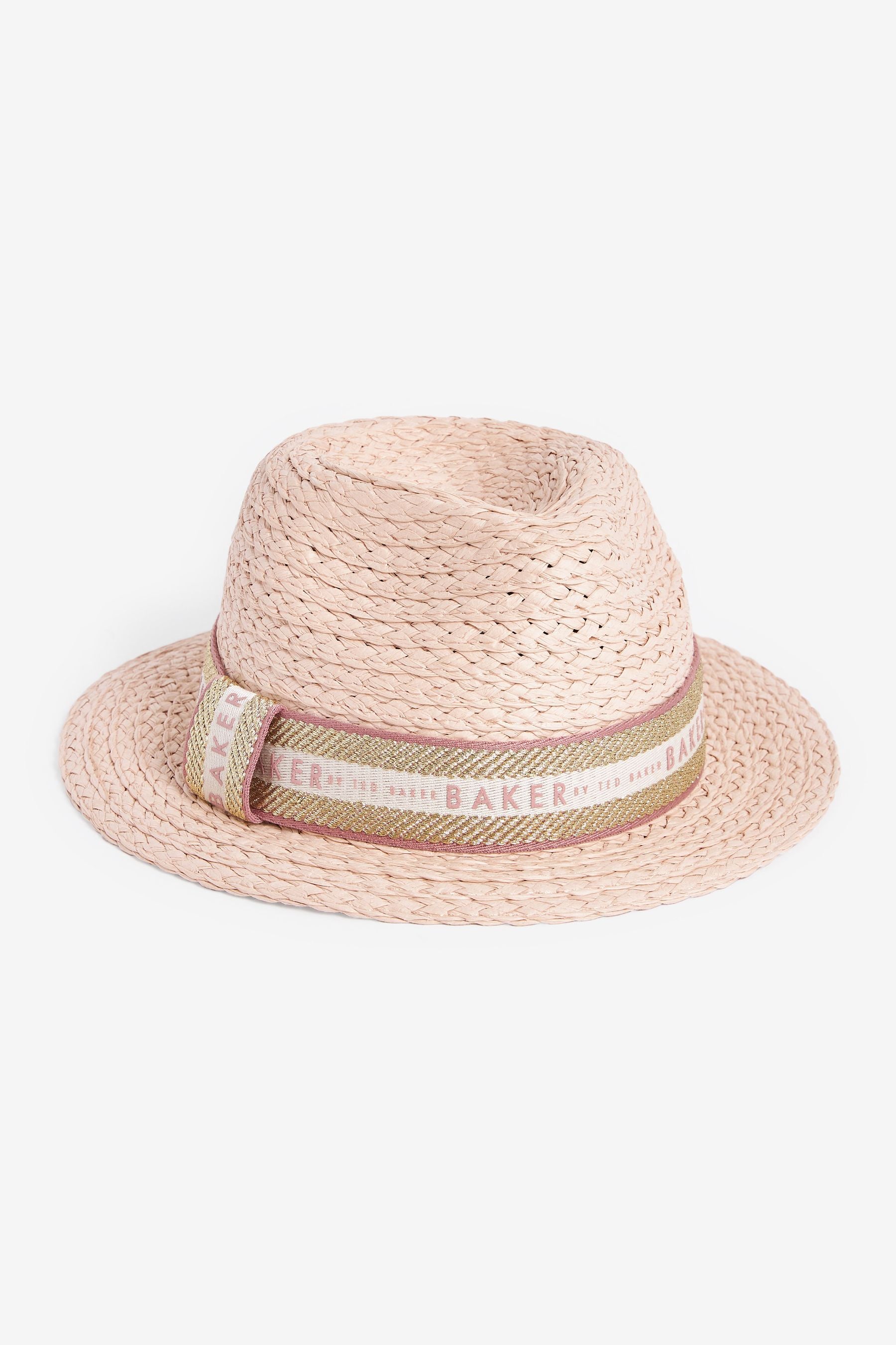 Natural Baker by Ted Baker Girls Pink Straw Hat