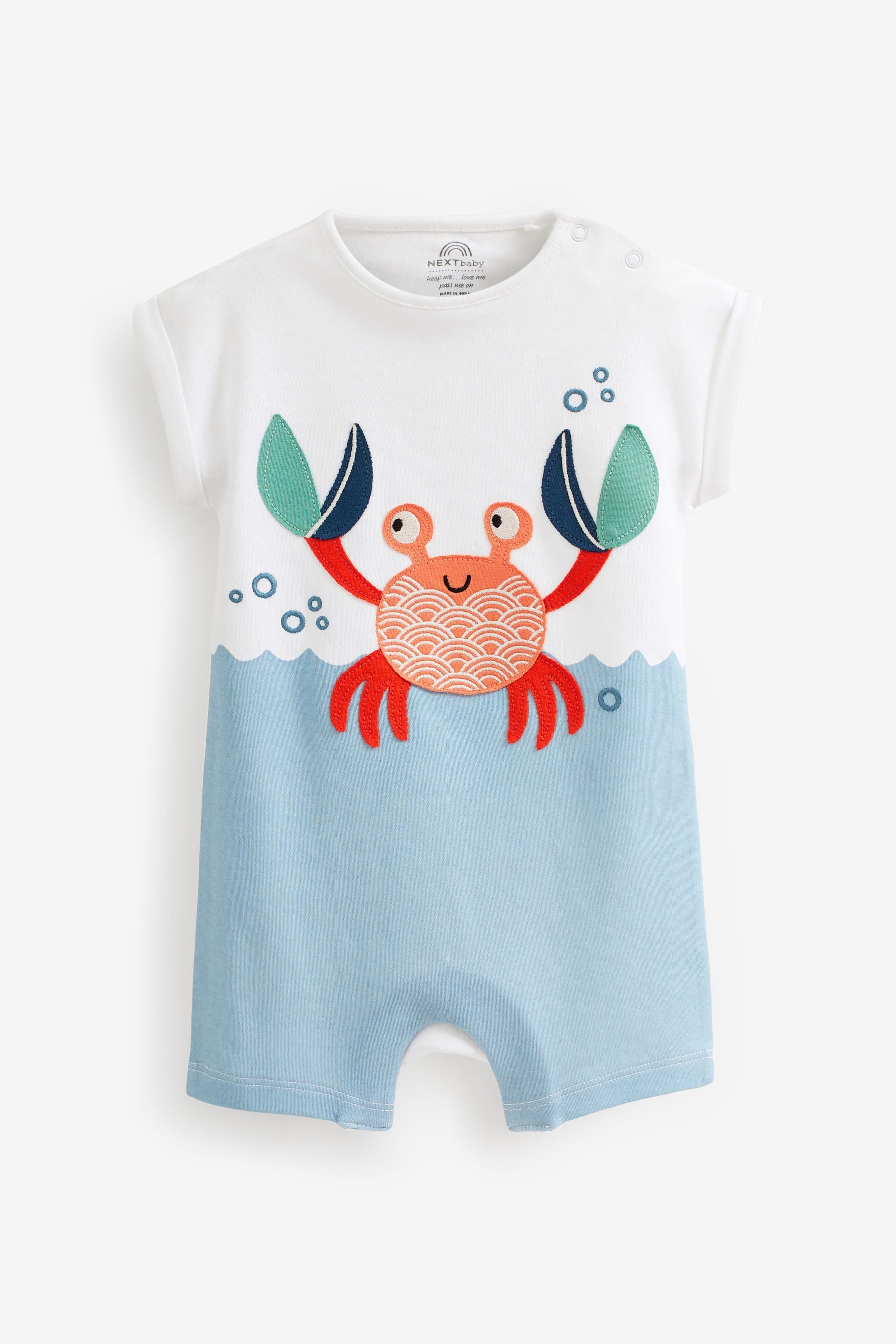 Red/Blue Whale Baby Jersey Rompers 5 Pack