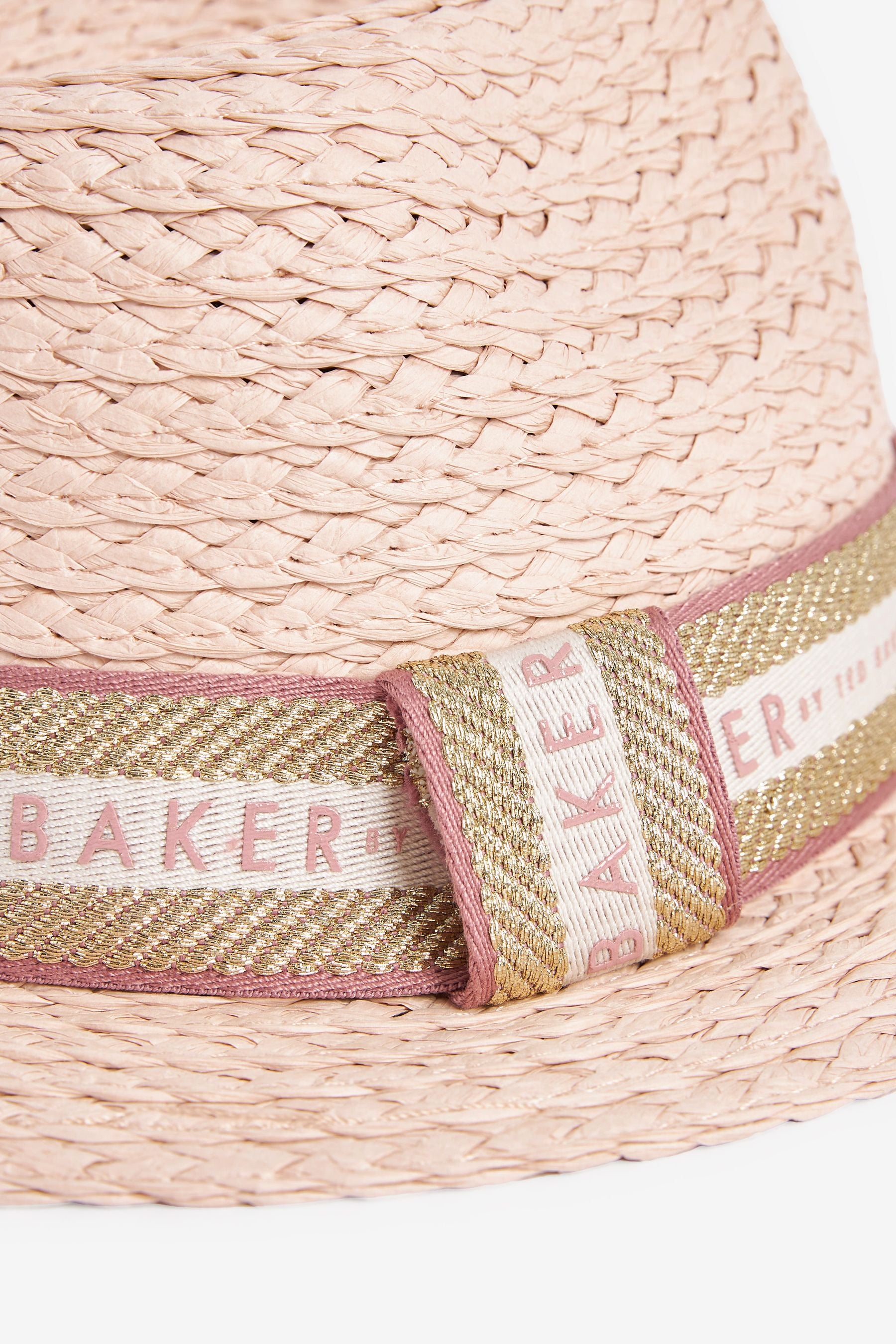 Natural Baker by Ted Baker Girls Pink Straw Hat