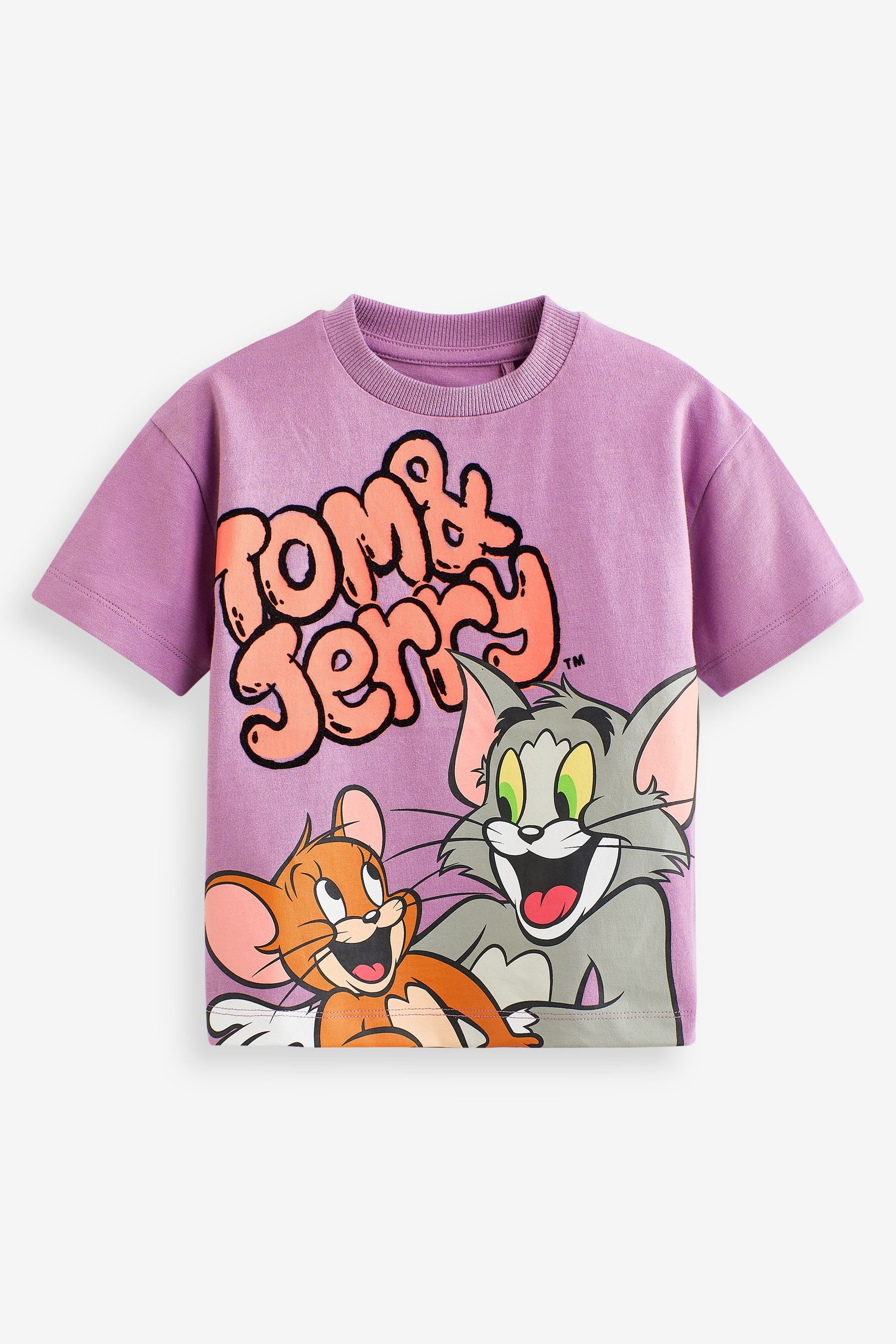 Tom and Jerry Purple Short Sleeve License T-Shirt (3mths-8yrs)