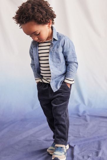 Blue Long Sleeve Chambray Shirt (3mths-12yrs)