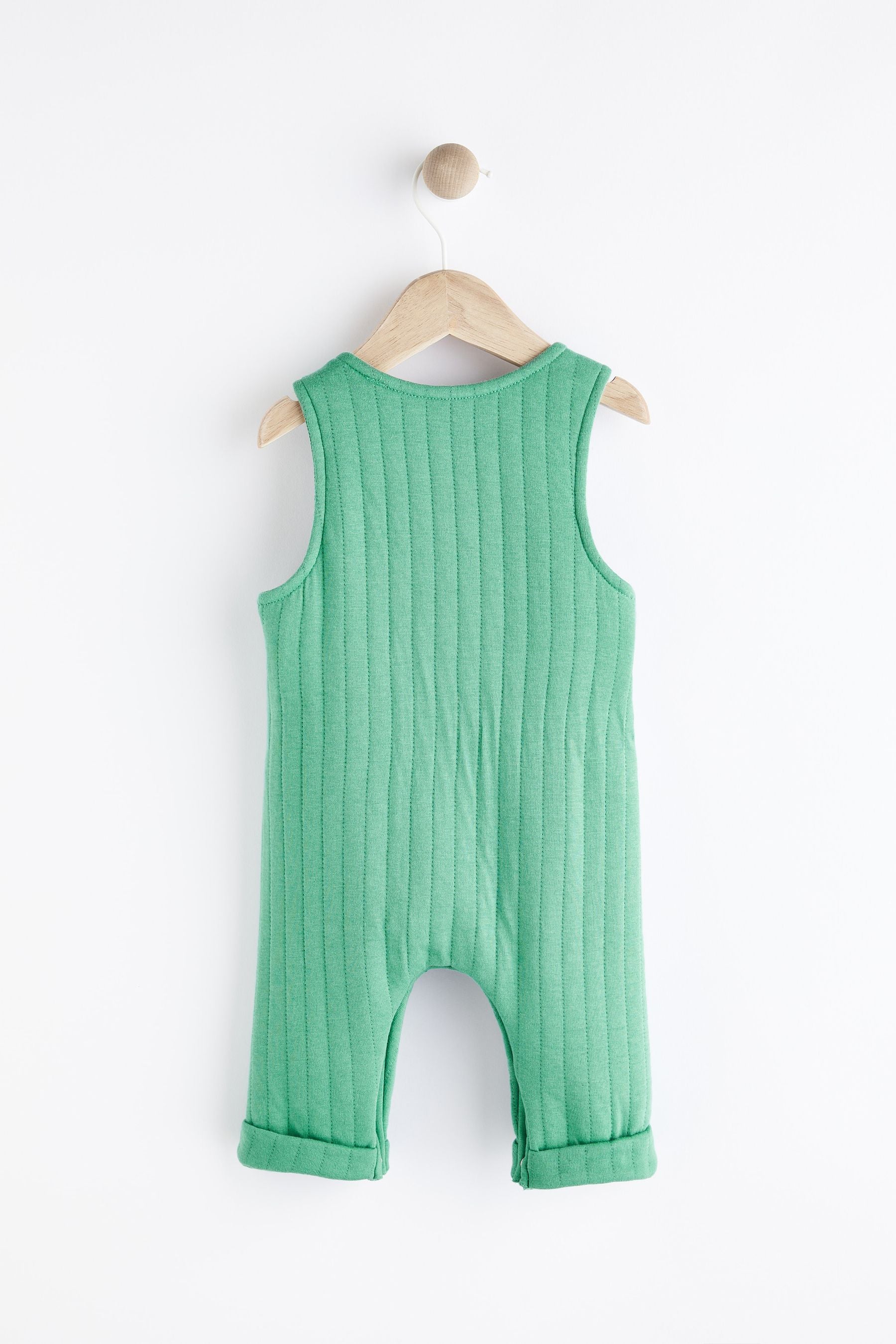 Green Quilted Baby Dungarees (0mths-2yrs)