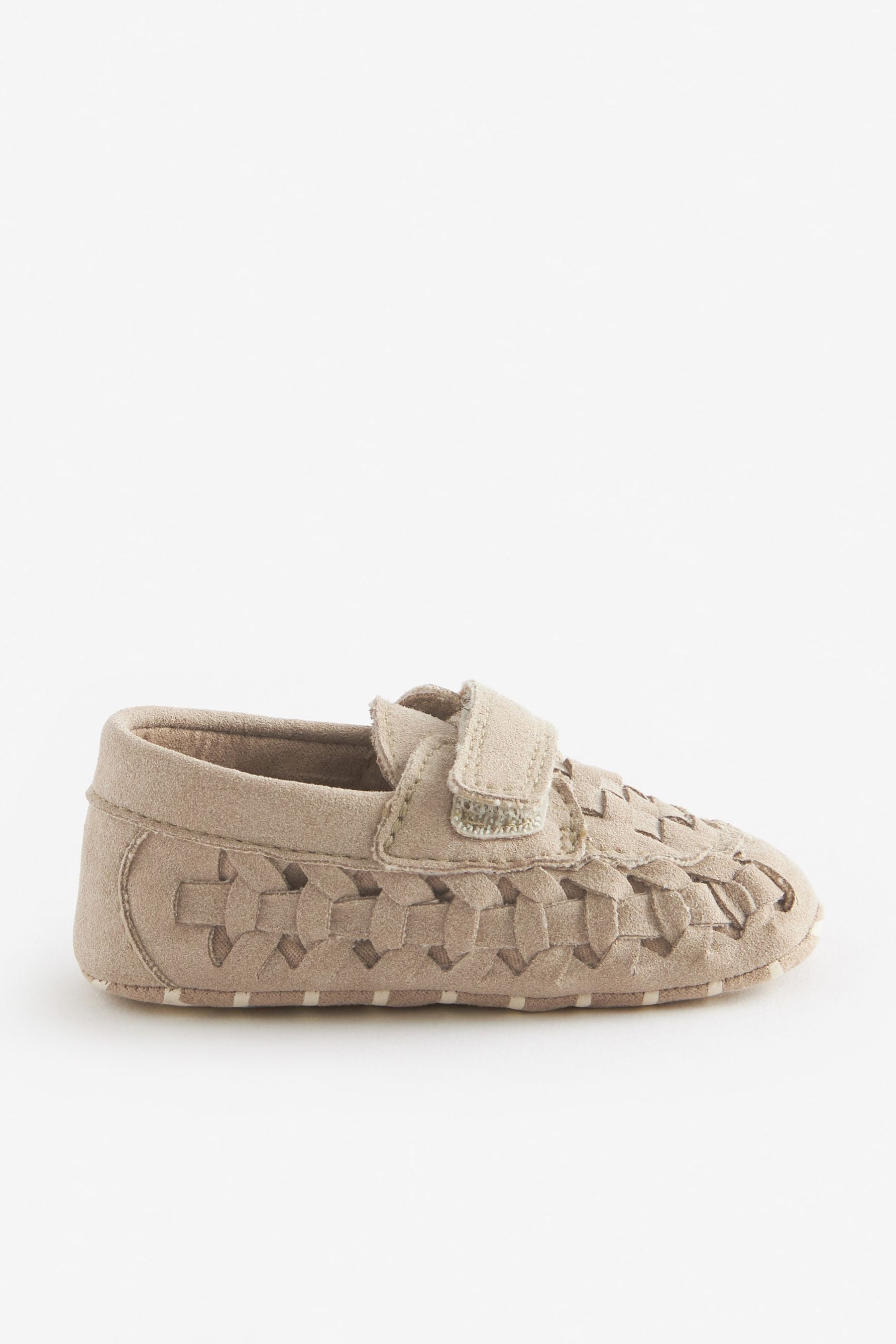 Sage Green Woven Baby Loafers (0-24mths)