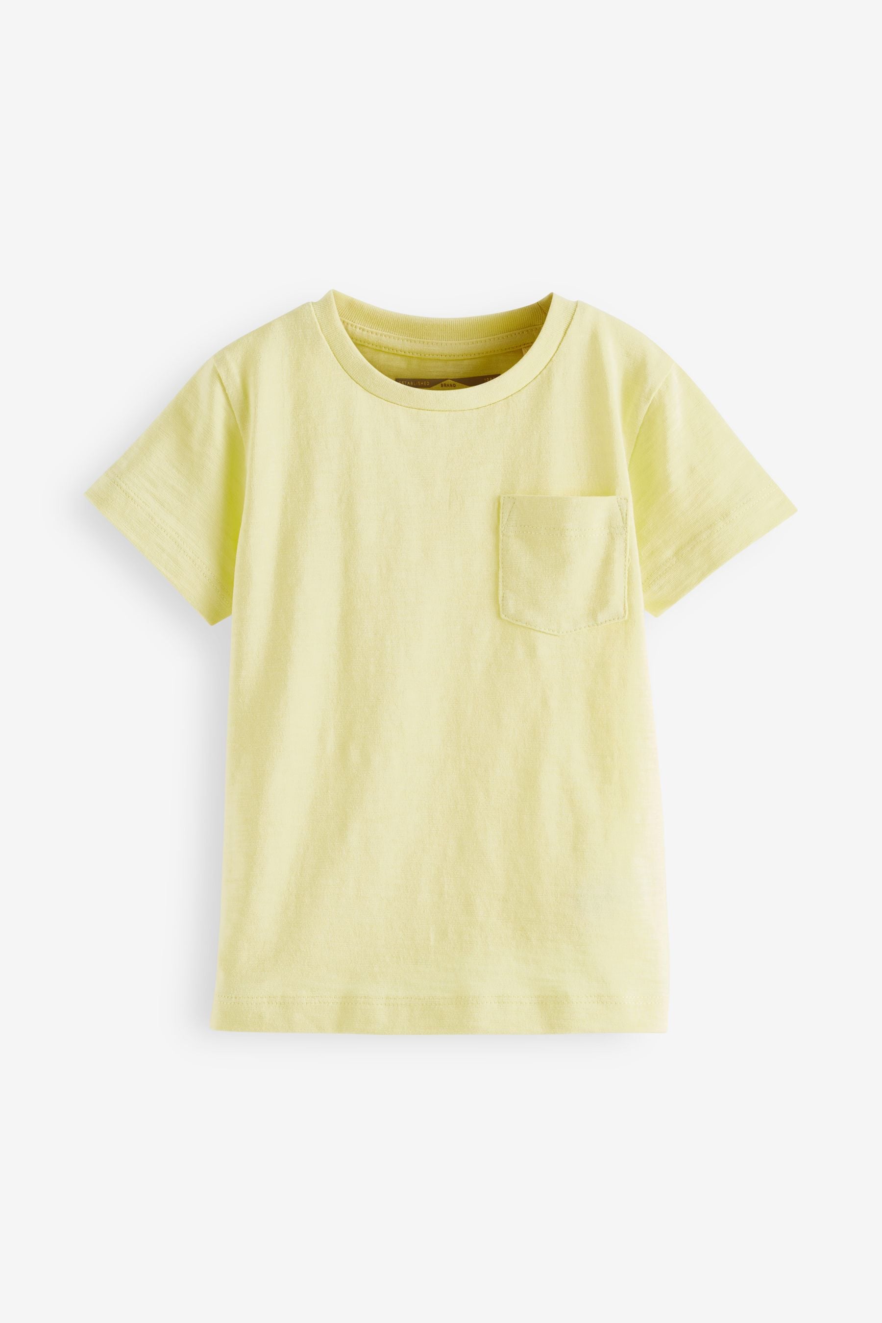 Yellow Short Sleeve Plain T-Shirt (3mths-7yrs)