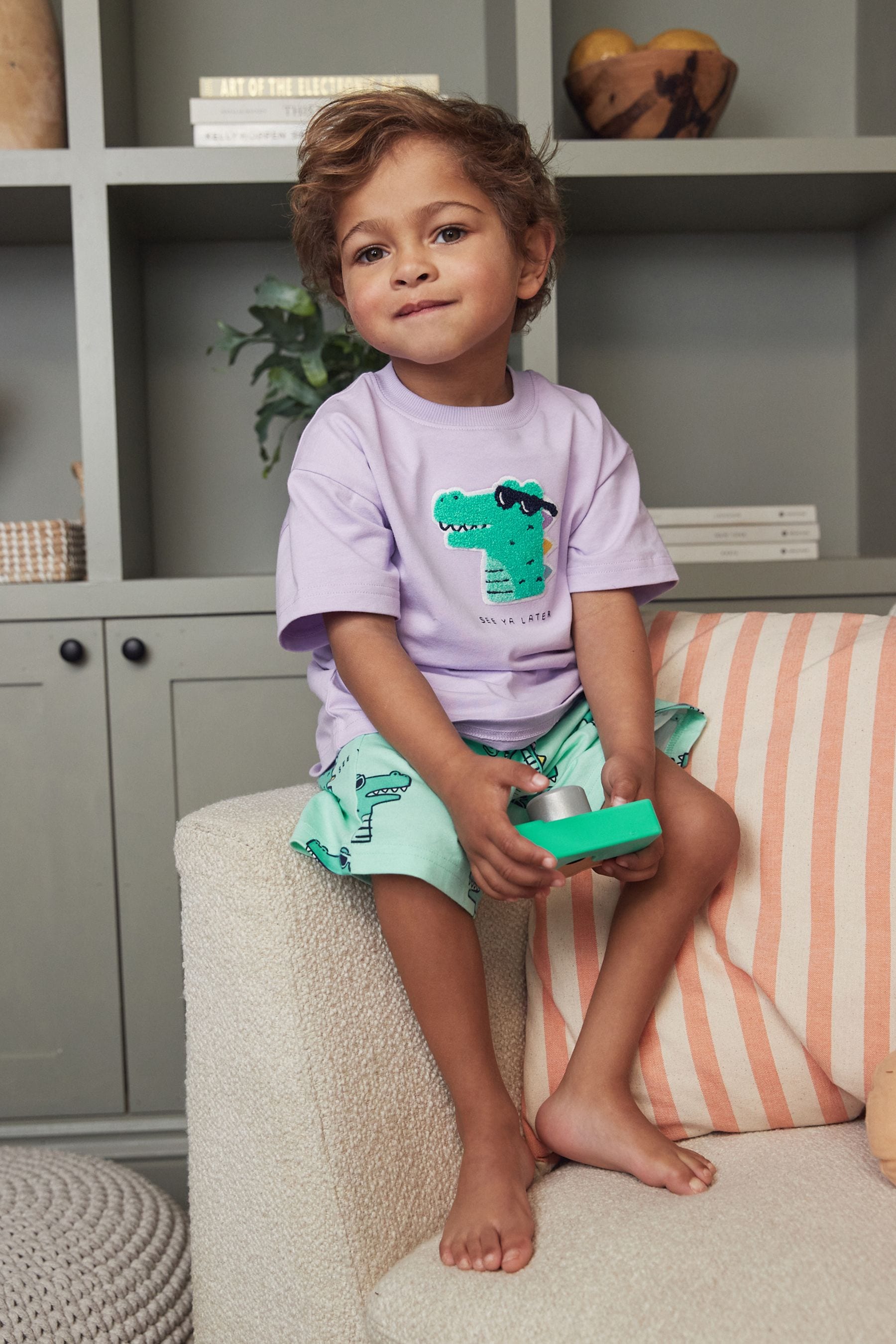 Purple Crocodile Short Pyjamas (9mths-8yrs)