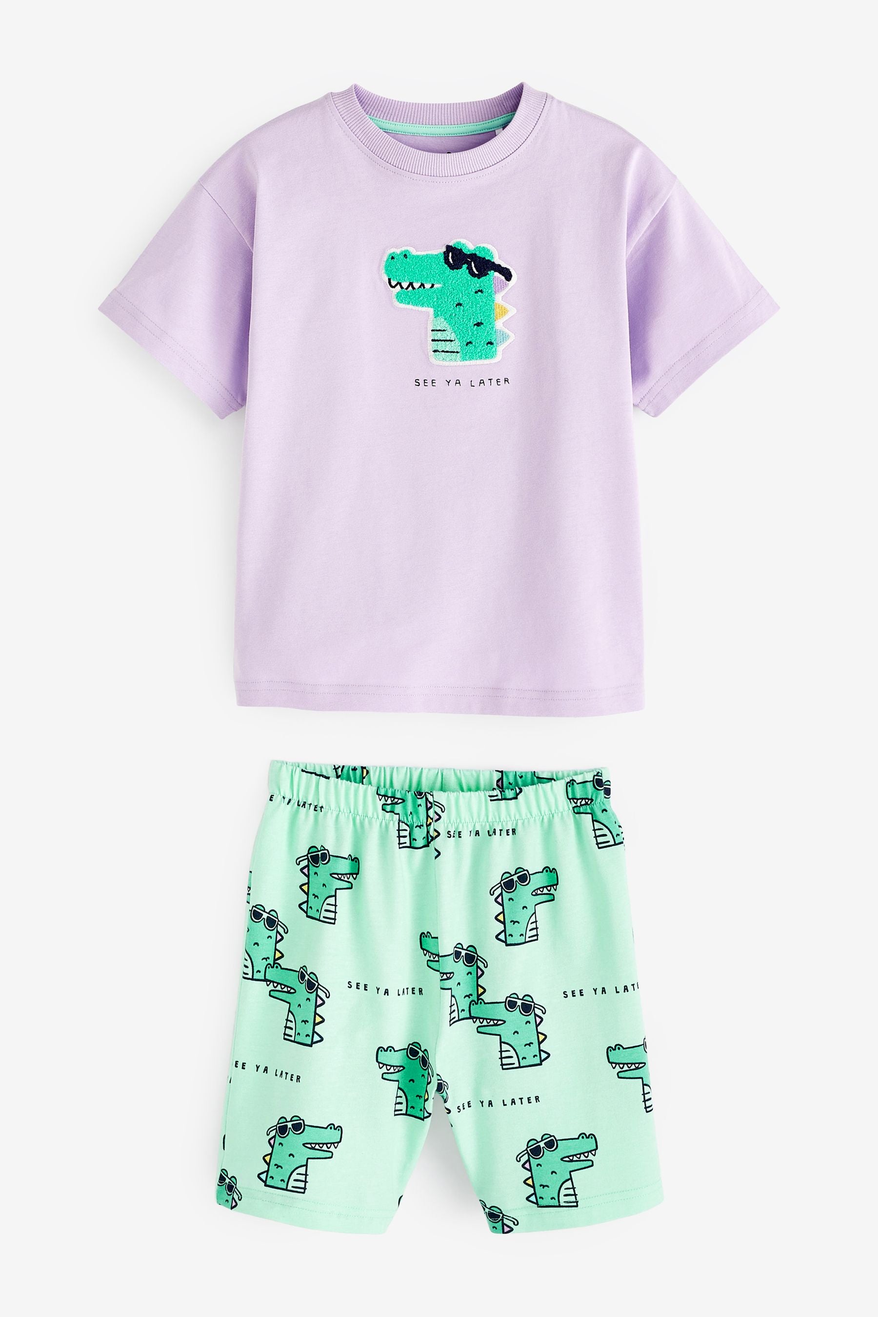 Purple Crocodile Short Pyjamas (9mths-8yrs)