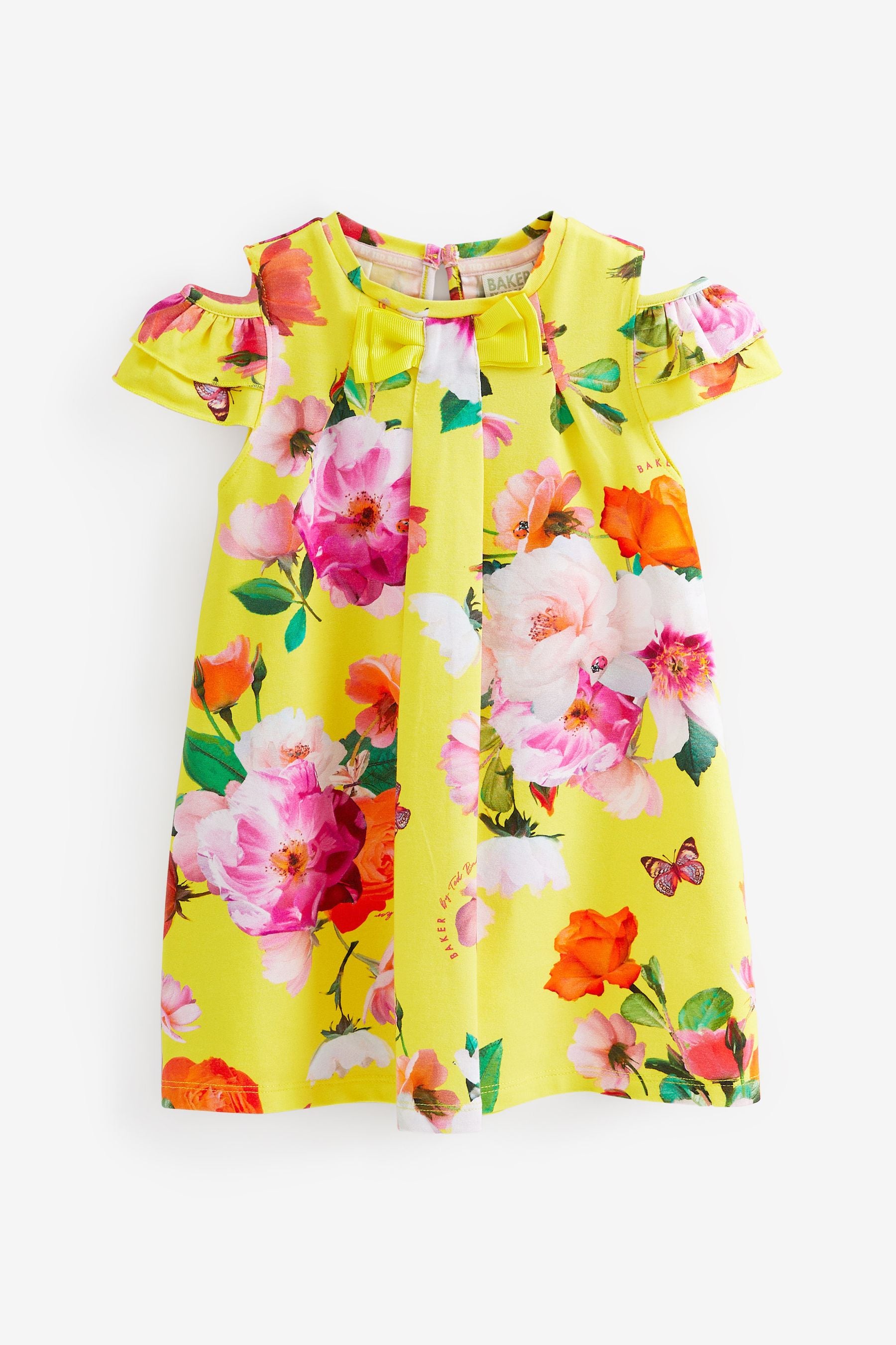 Yellow Baker by Ted Baker Yellow Floral Jersey Dress