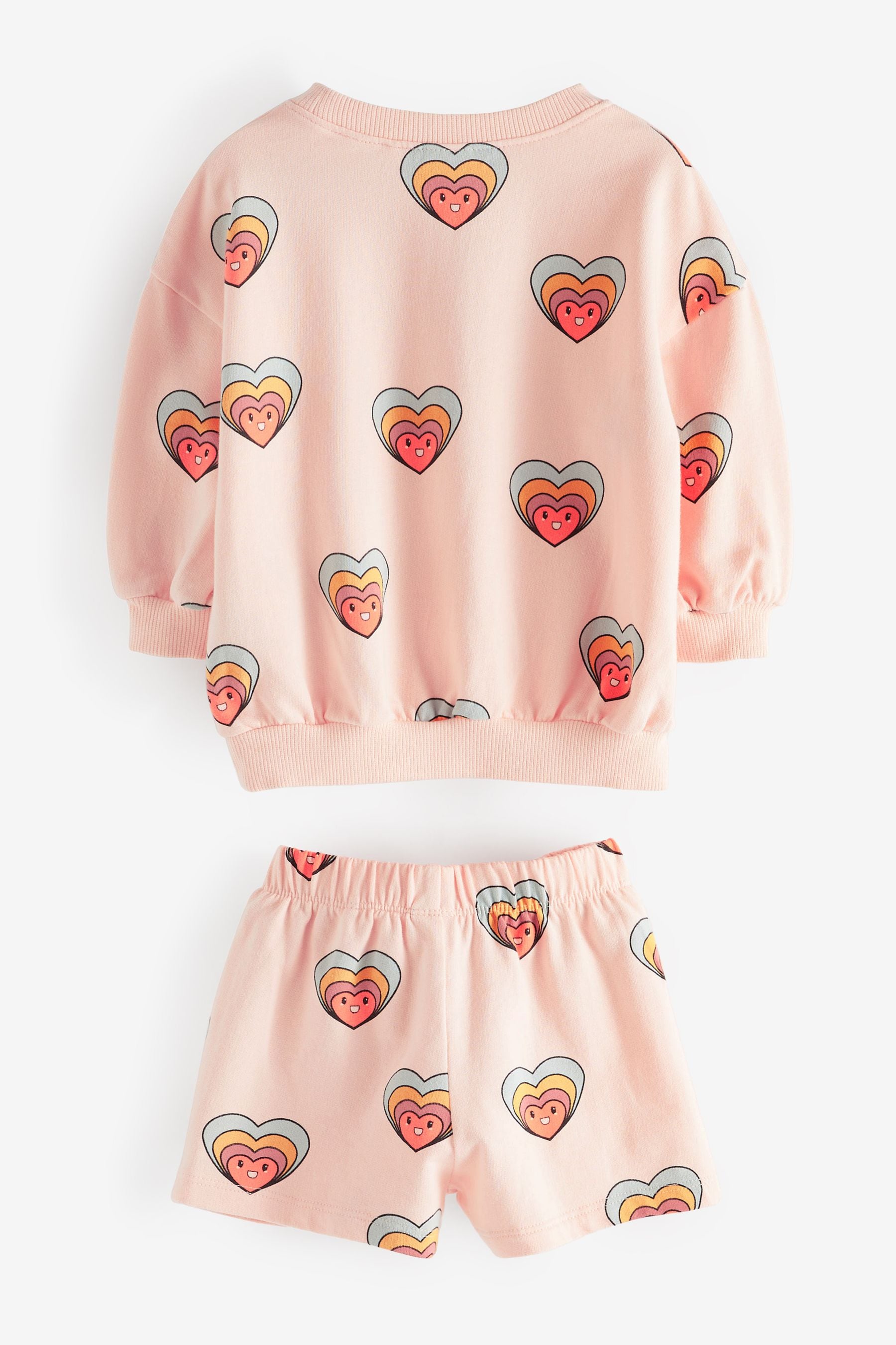 Pink Hearts Sweater and Shorts Set (3mths-7yrs)