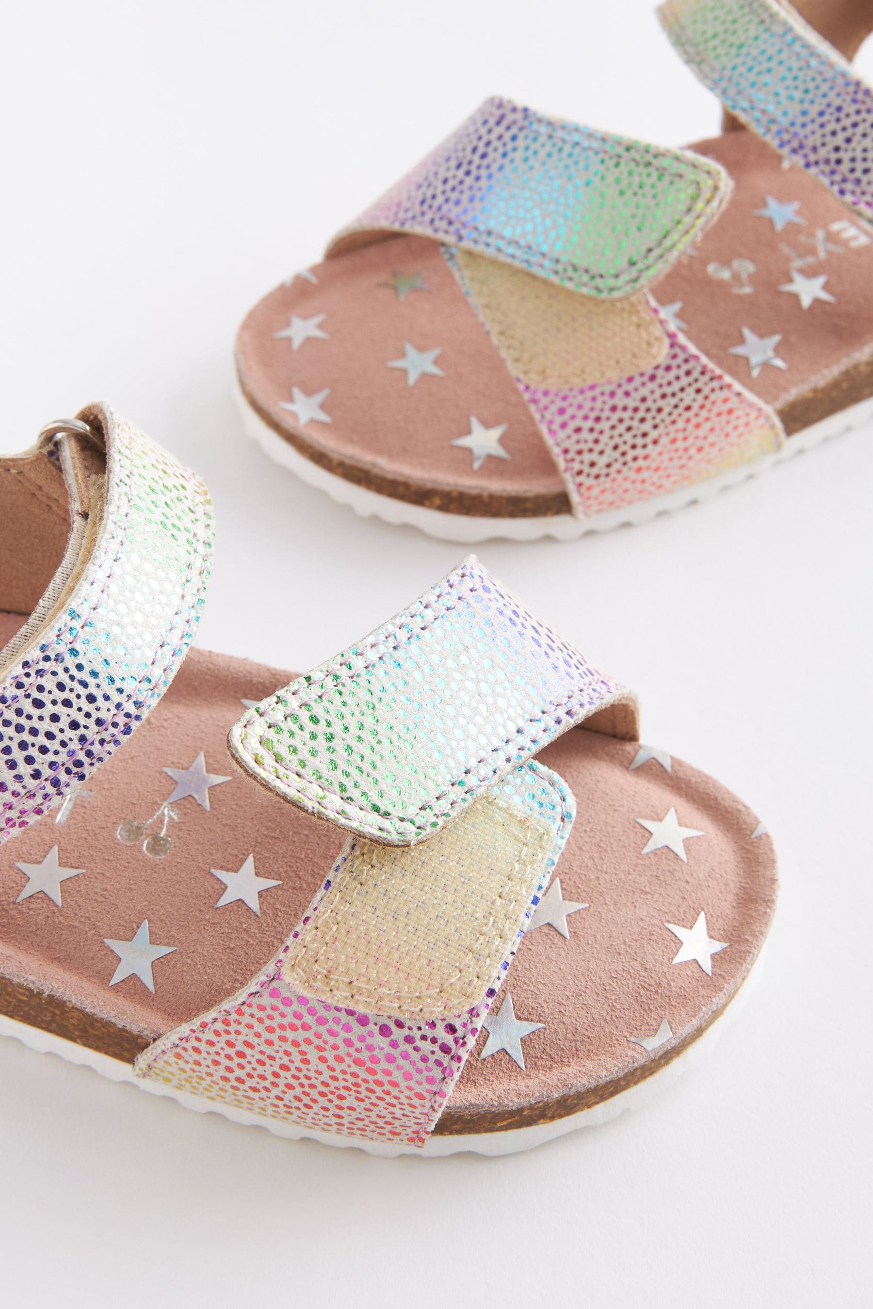 Pink Rainbow Corkbed Sandals