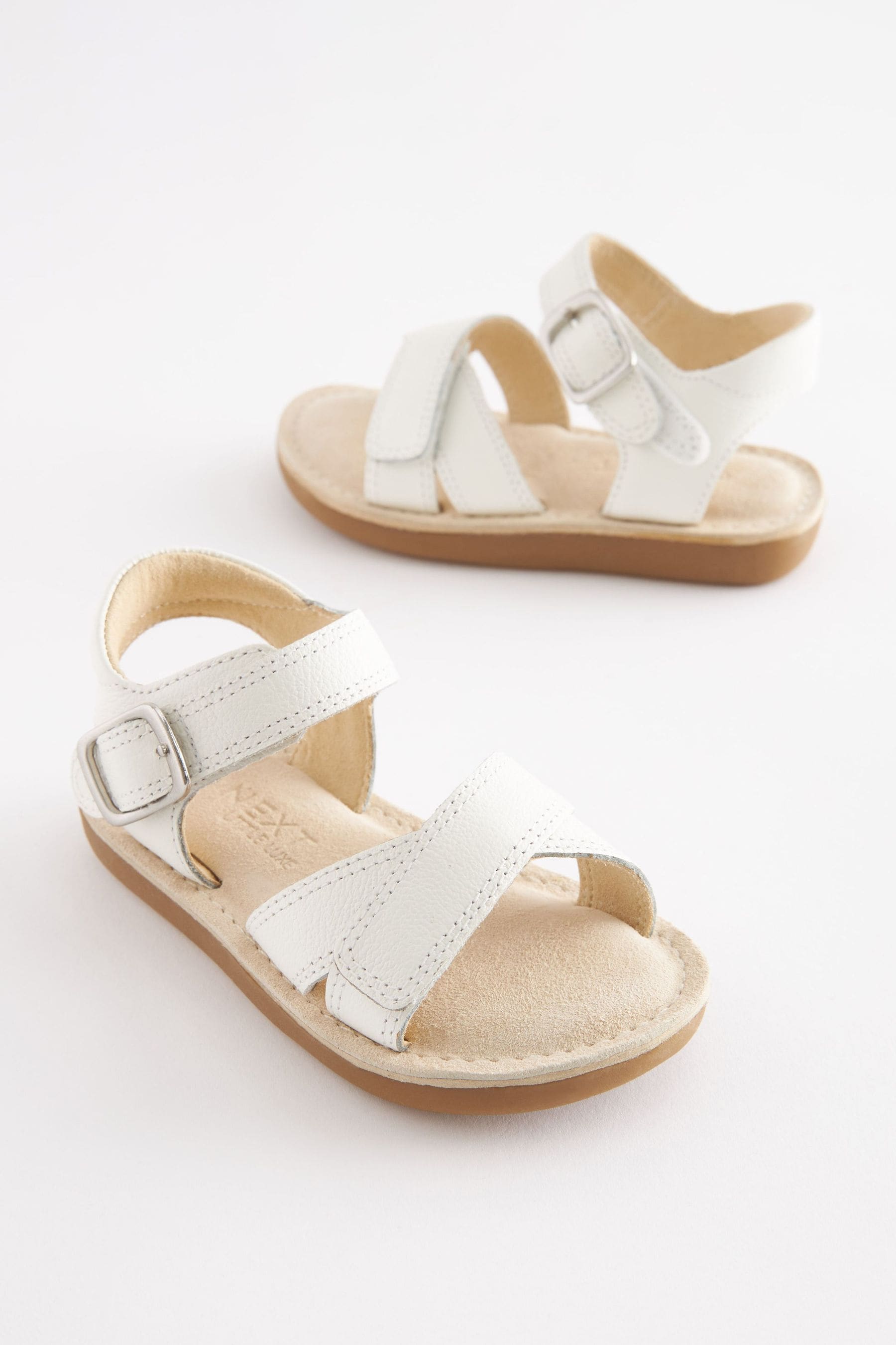 White Leather Sandals