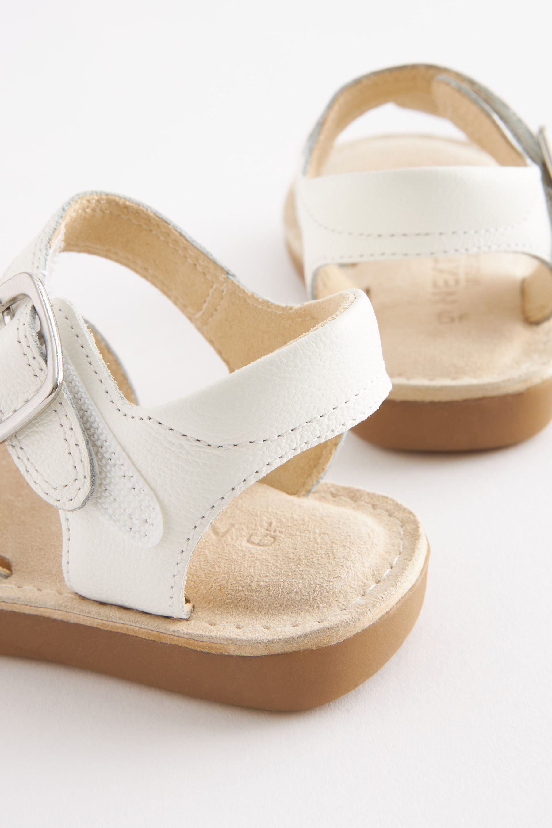 White Leather Sandals