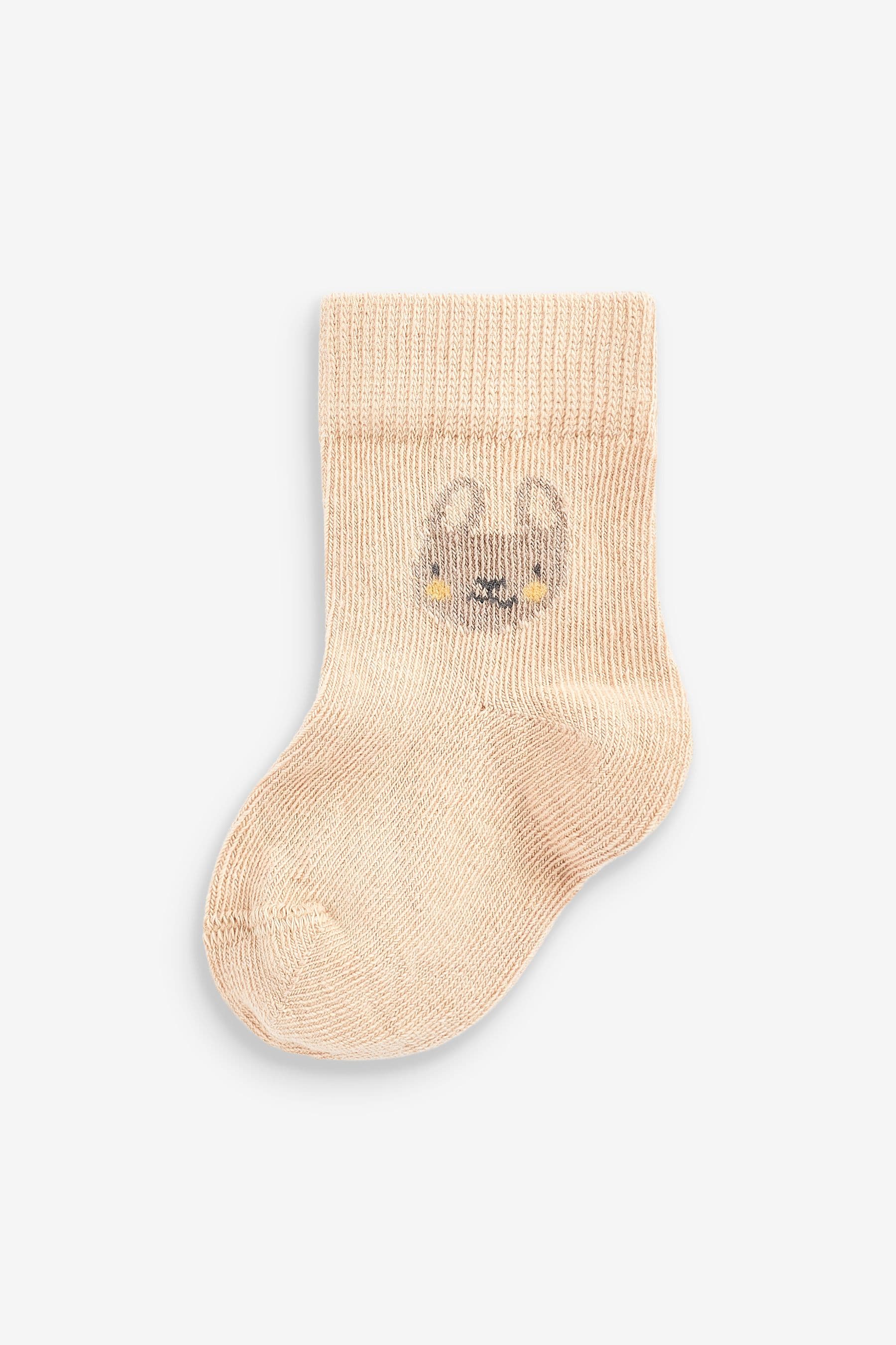 Beige Baby Socks 5 Pack (0mths-2yrs)