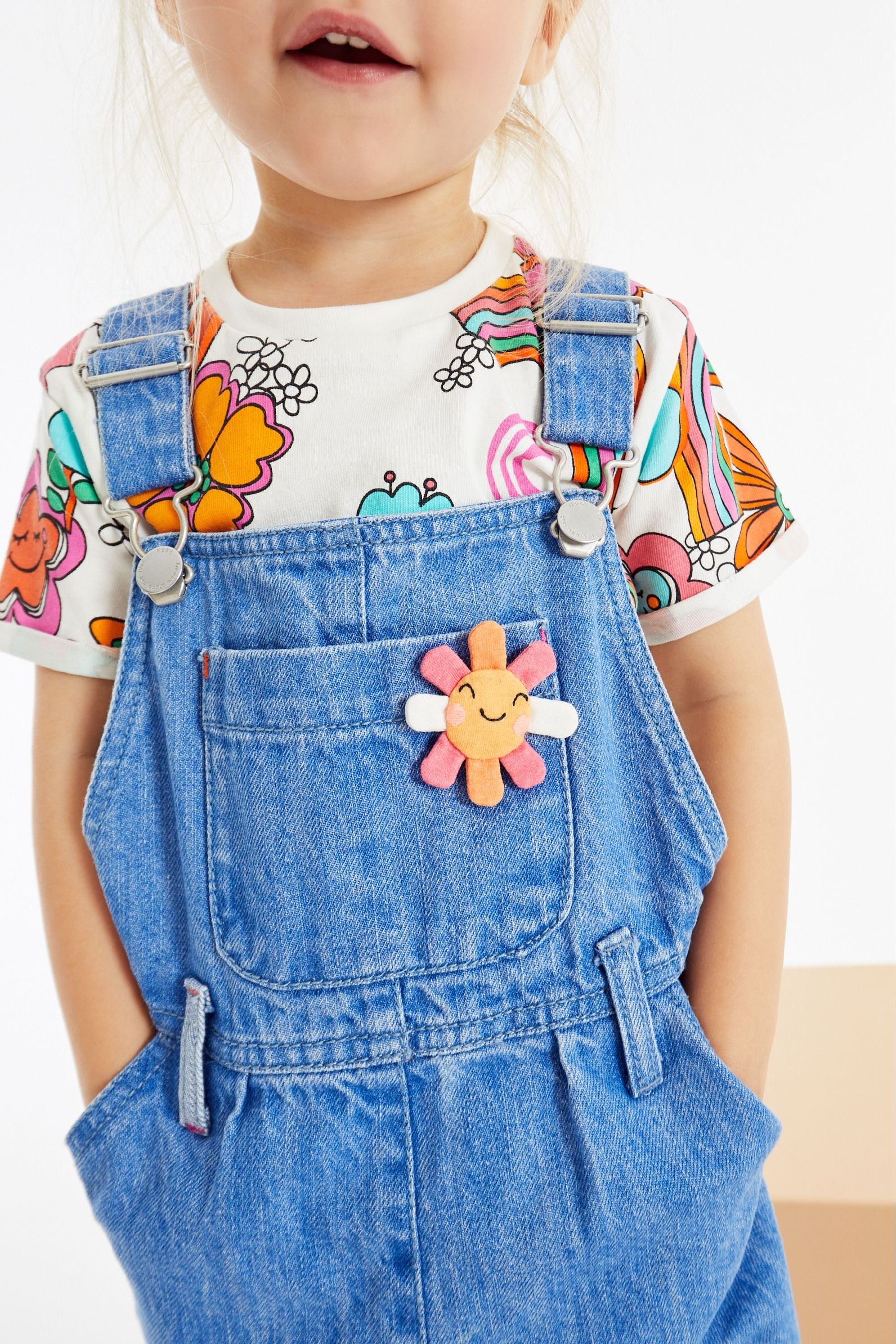 Denim Dungaree And T-Shirt Set (3mths-7yrs)