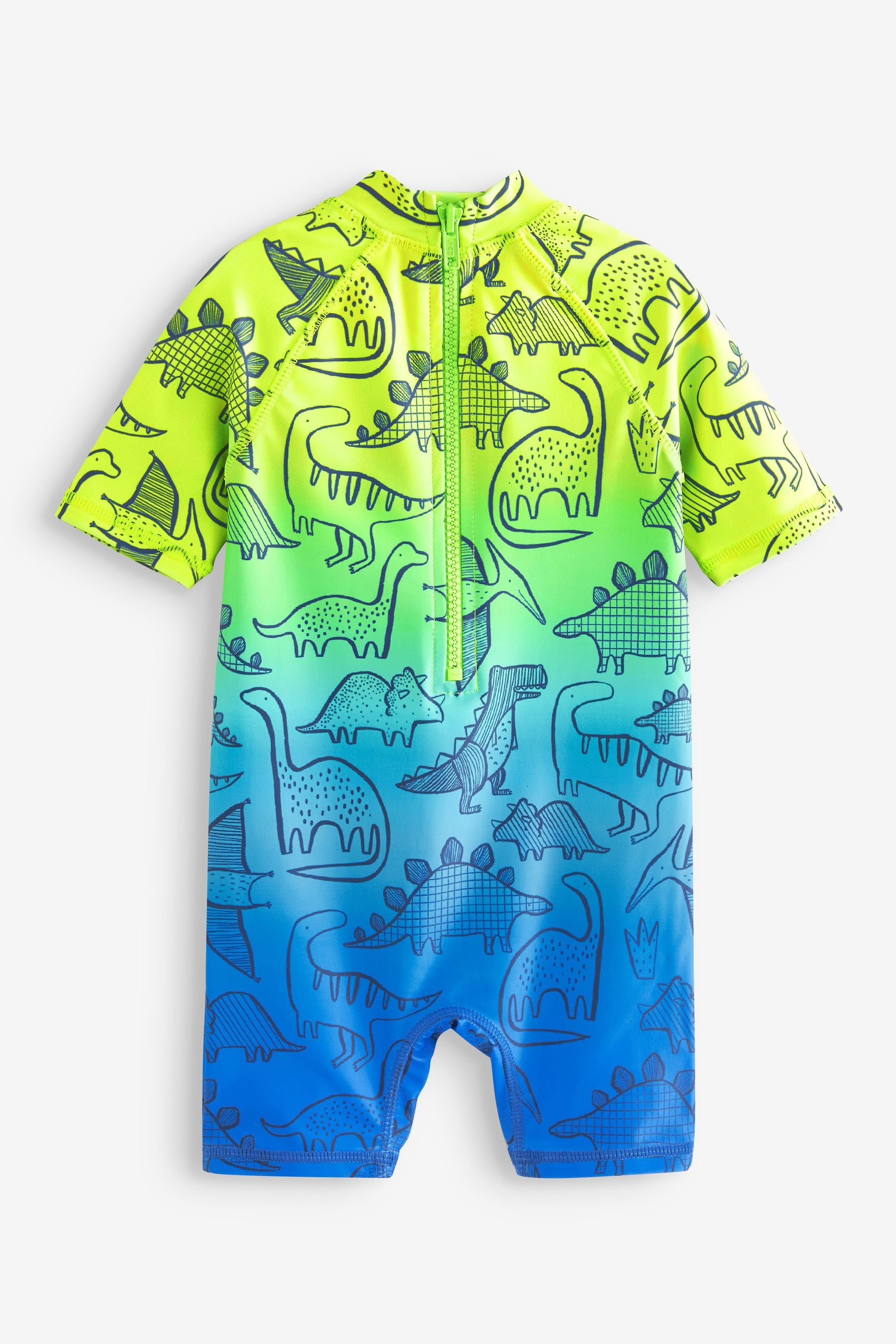 Dip Dye Dinosaur Sunsafe All-In-One Swimsuit (3mths-7yrs)