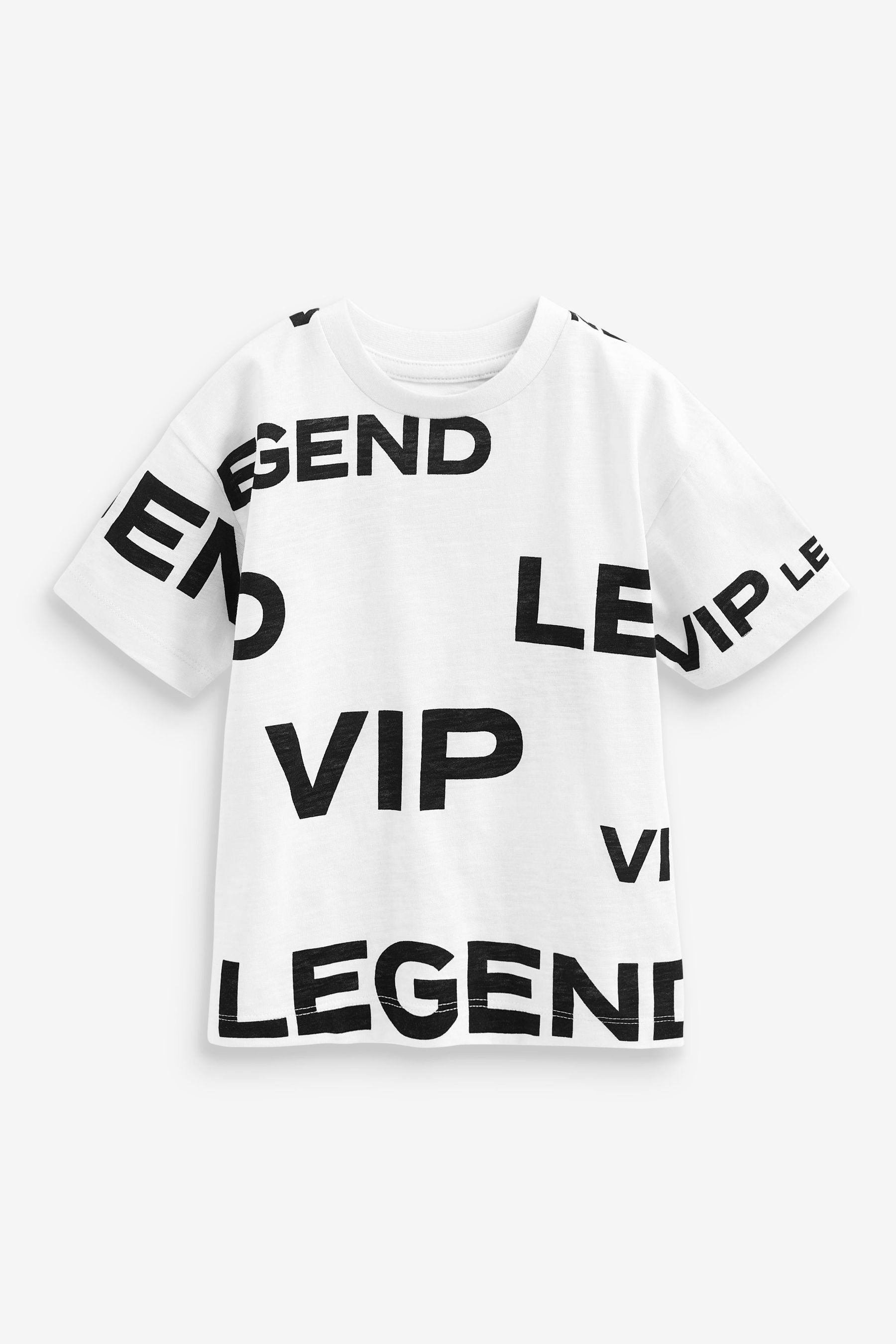 White VIP Legend Short Sleeves Slogan T-Shirt (3mths-7yrs)