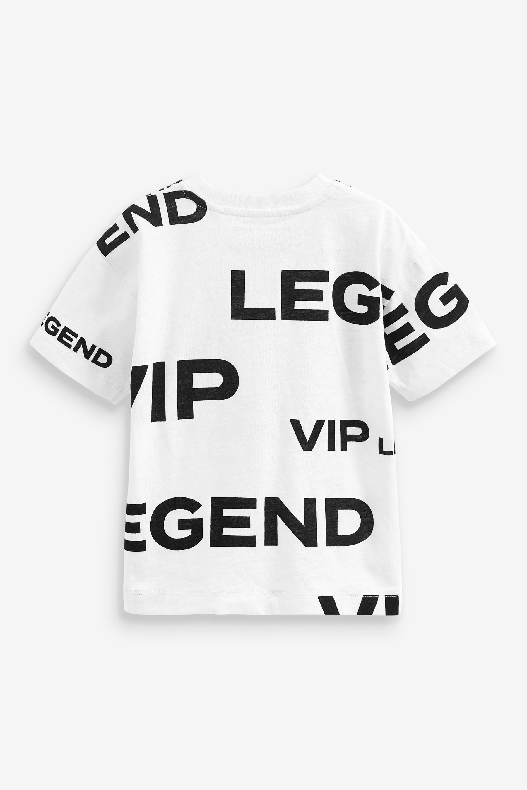 White VIP Legend Short Sleeves Slogan T-Shirt (3mths-7yrs)