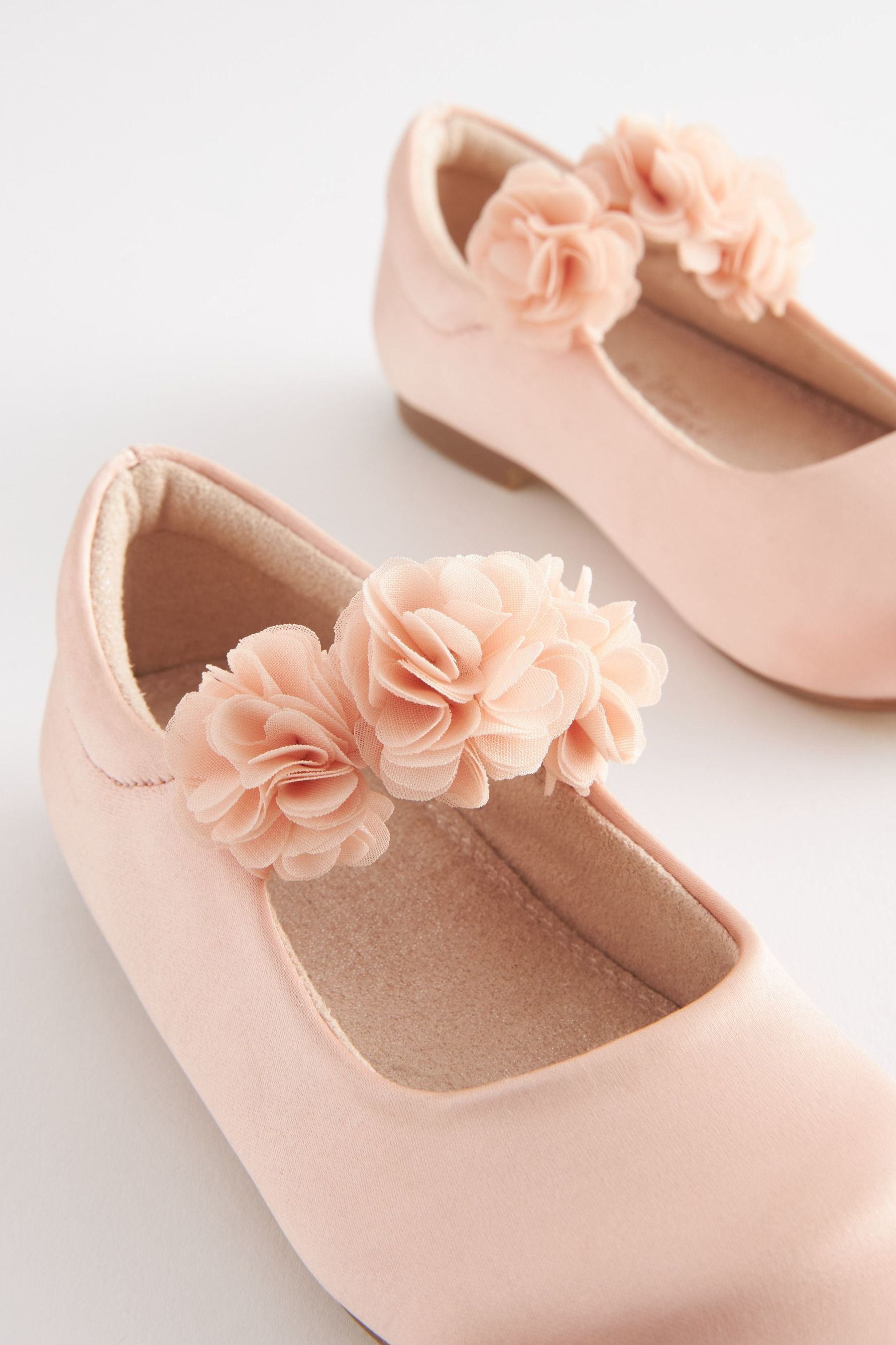 Pink Stain Resistant Satin Bridesmaid Collection Corsage Mary Jane Occasion Shoes