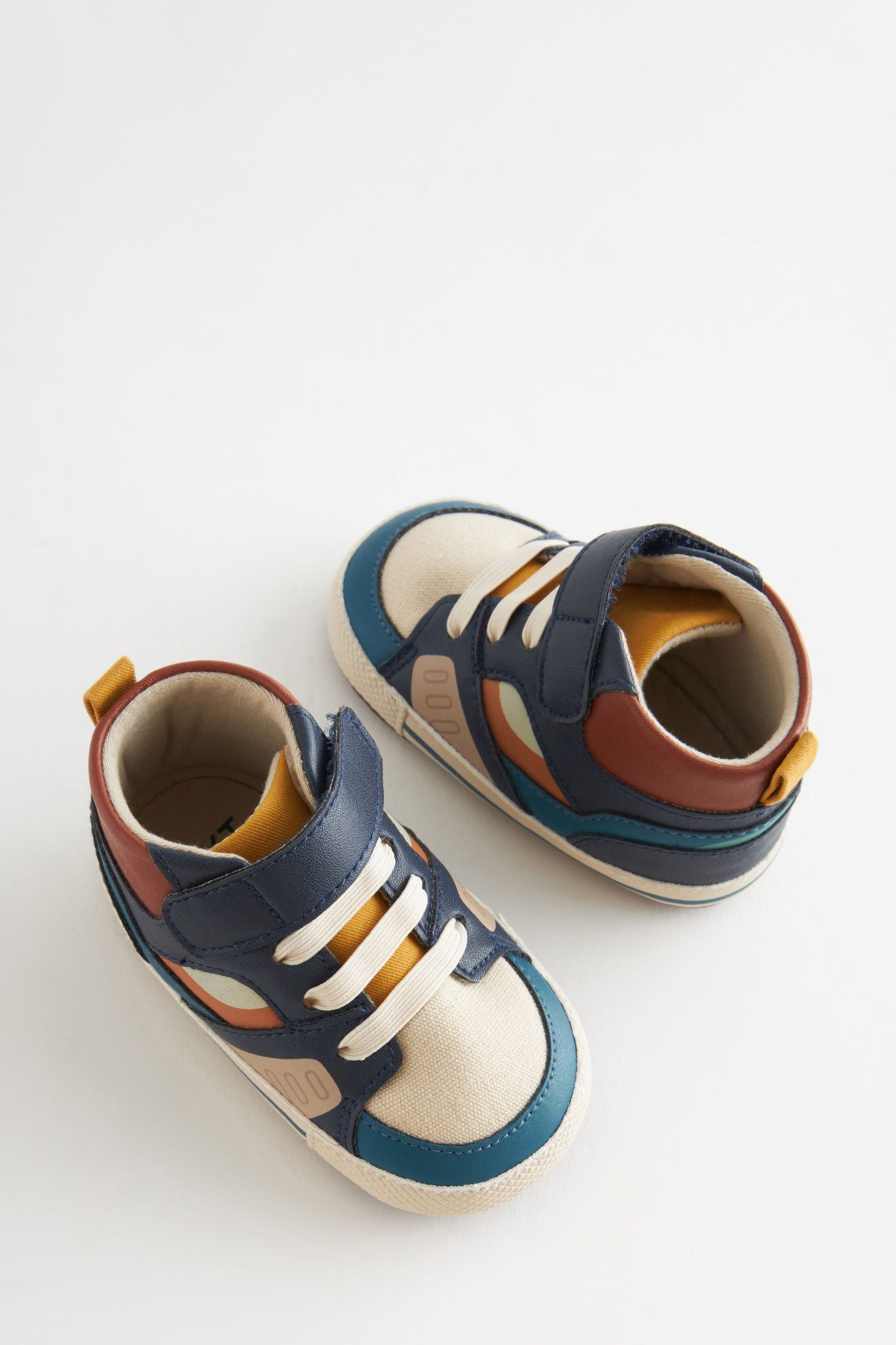 Multi Bright High Top Baby Trainers (0-24mths)