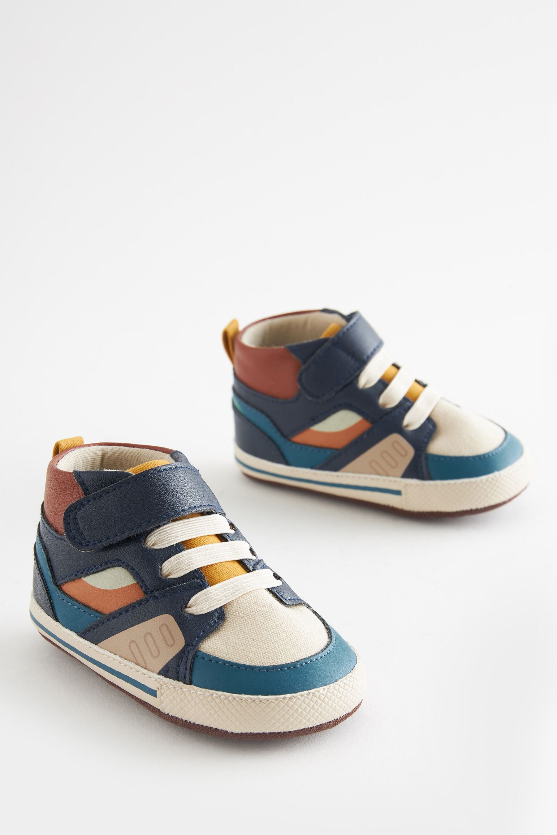 Multi Bright High Top Baby Trainers (0-24mths)