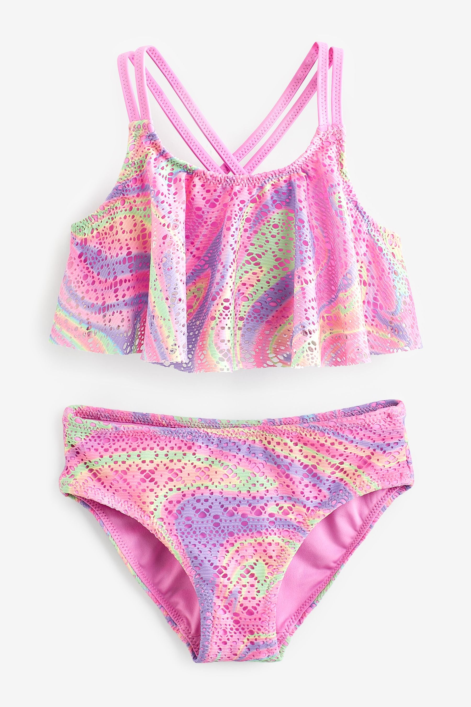 Pink Marble Layered Bikini (3-16yrs)