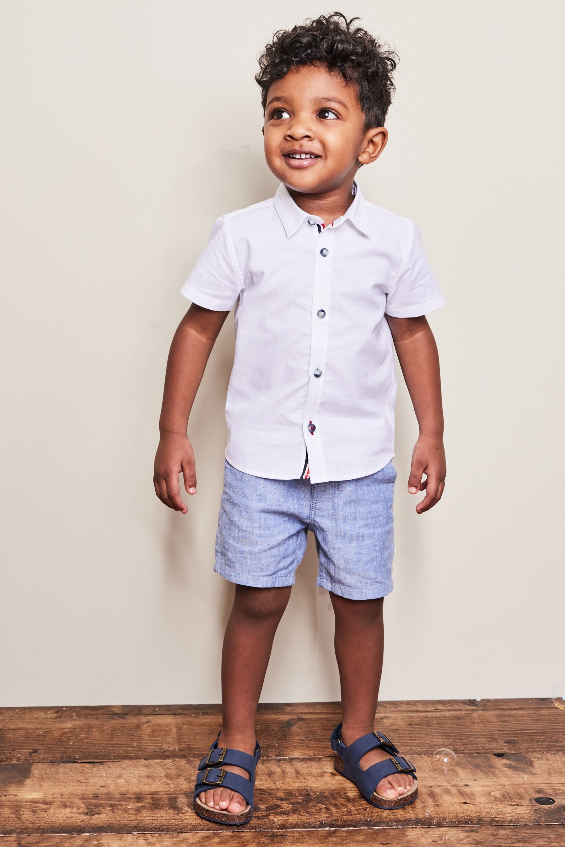 White Trimmed Oxford Shirt (3mths-7yrs)