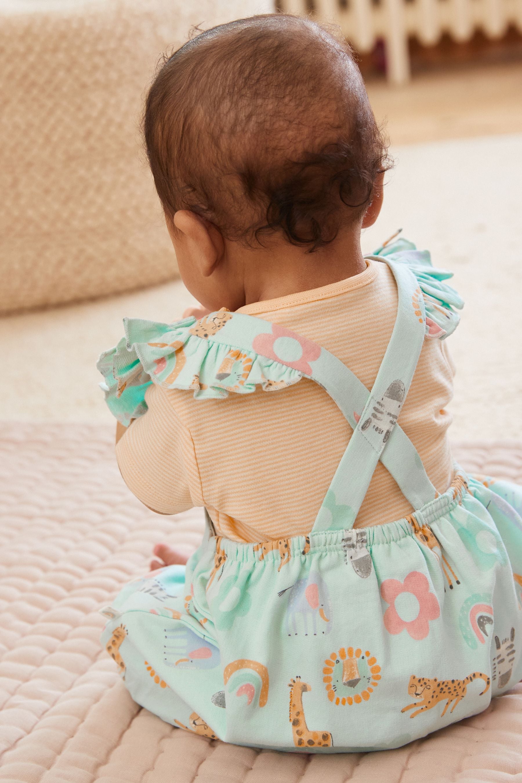 Teal Blue Character Baby Jersey Dungarees (0mths-2yrs)