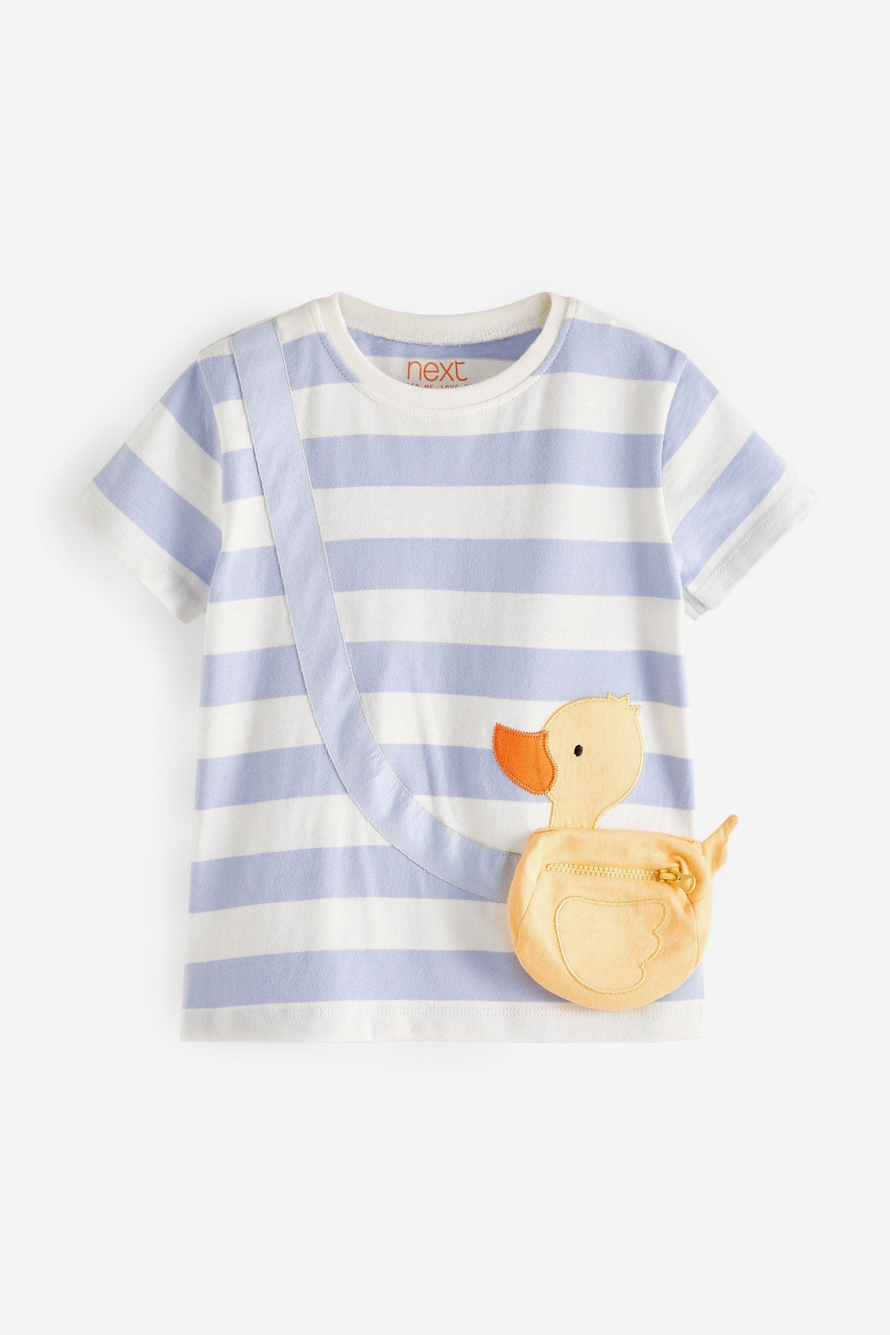 Blue Duck Stripe Short Sleeve Bag T-Shirt (3mths-7yrs)