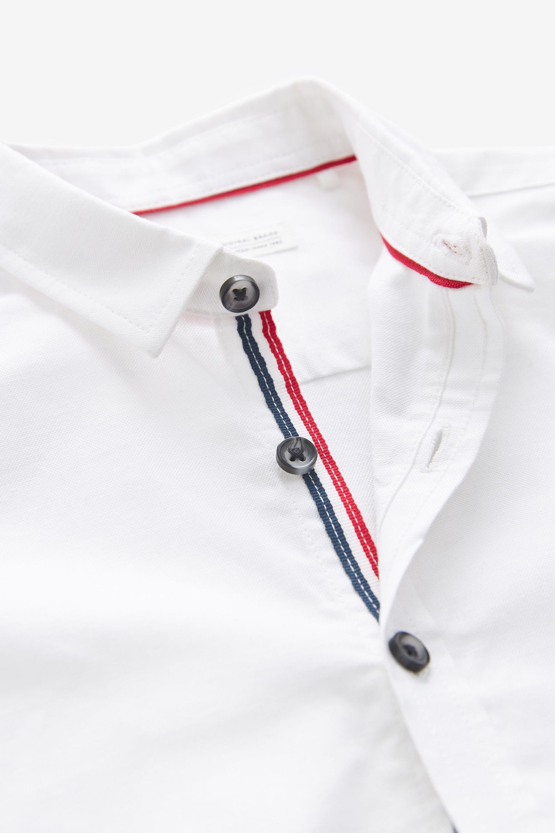 White Trimmed Oxford Shirt (3mths-7yrs)