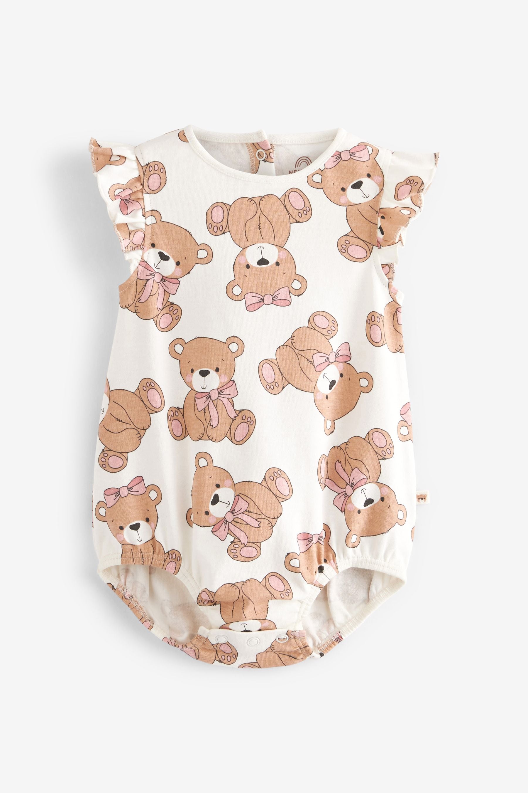 Mink Brown Bear Baby Rompers 3 Pack