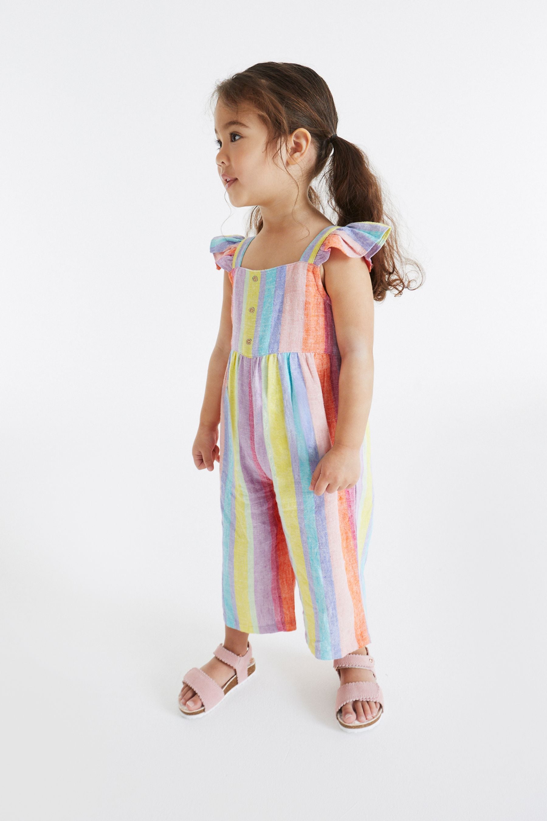 Multicolour Rainbow Stripe Jumpsuit (3mths-7yrs)