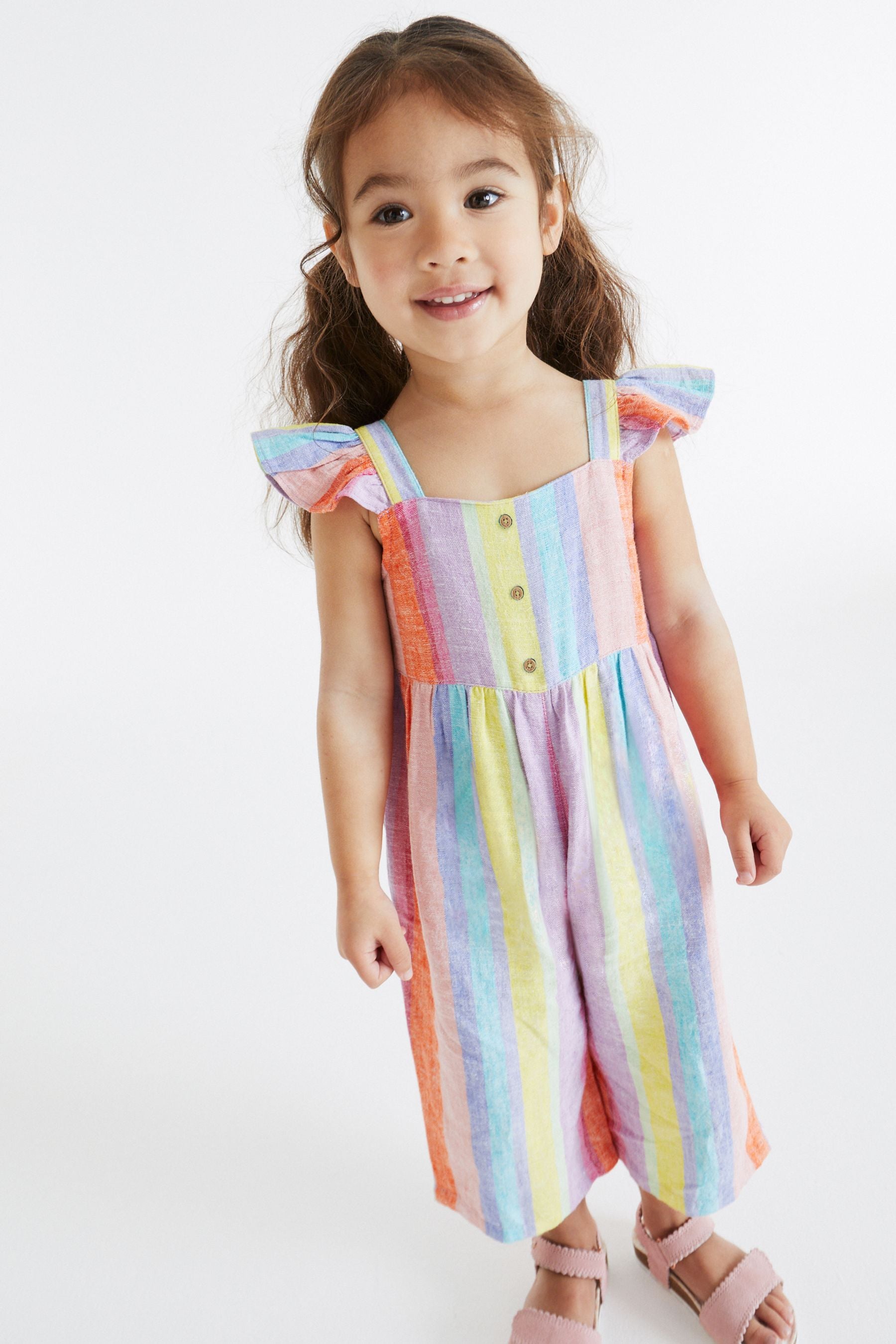 Multicolour Rainbow Stripe Jumpsuit (3mths-7yrs)