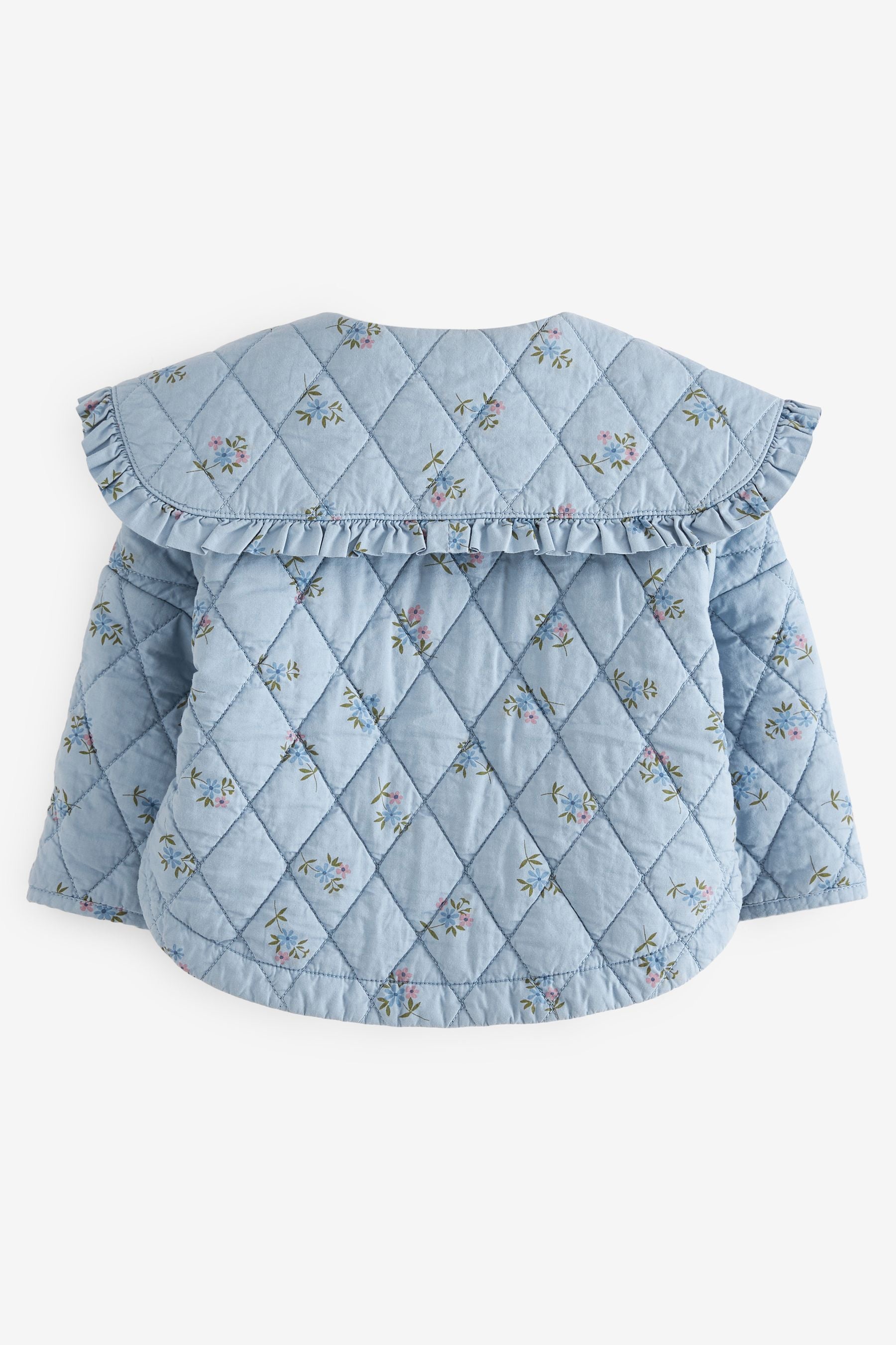 Blue Ditsy Quilted Jacket (9mths-7yrs)