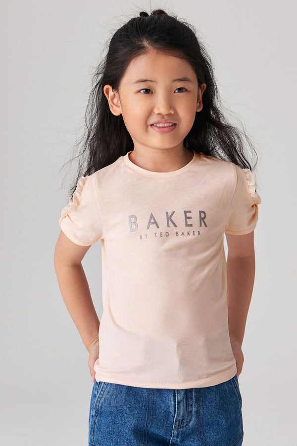 Baker by Ted Baker Pink Open Sleeve Top