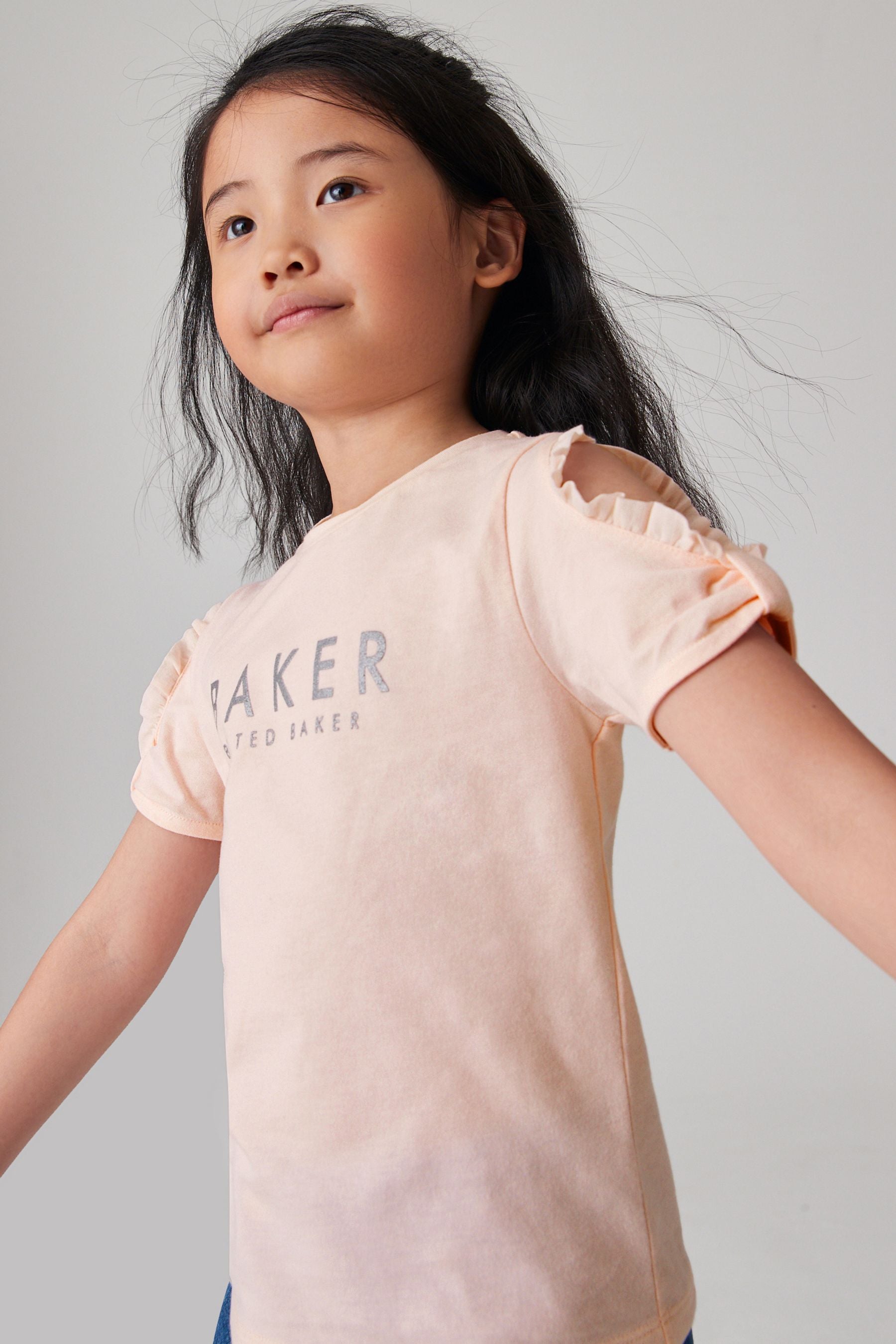 Baker by Ted Baker Pink Open Sleeve Top