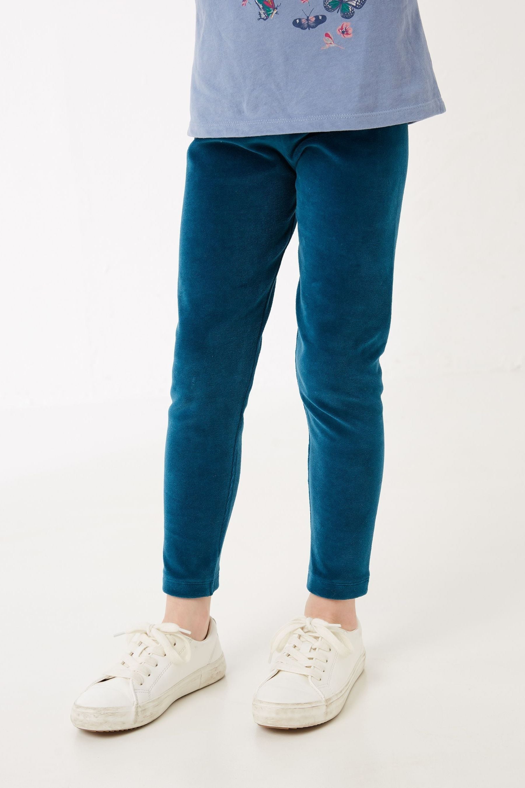 Teal Green FatFace Teal Green Velvet Leggings