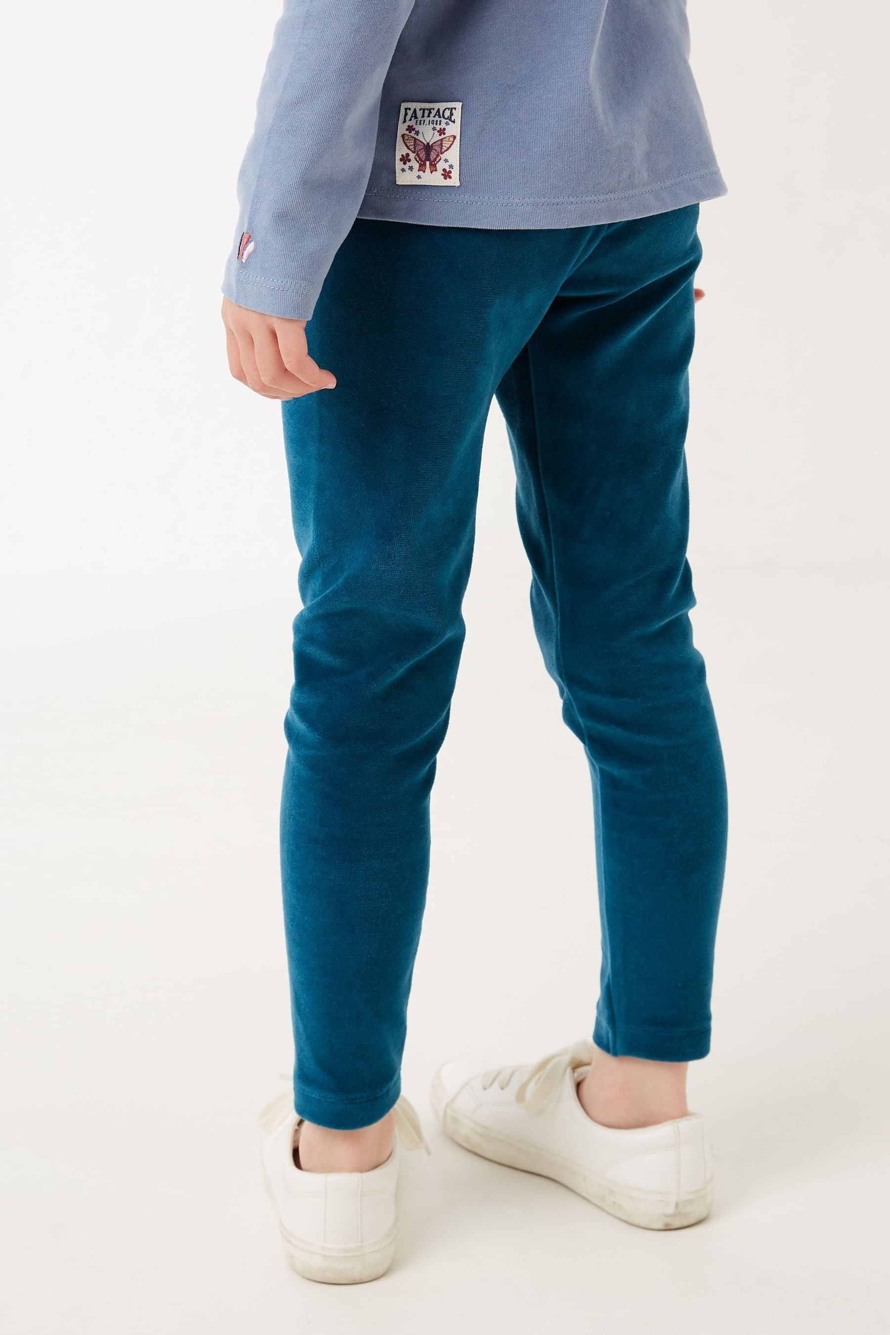 Teal Green FatFace Teal Green Velvet Leggings