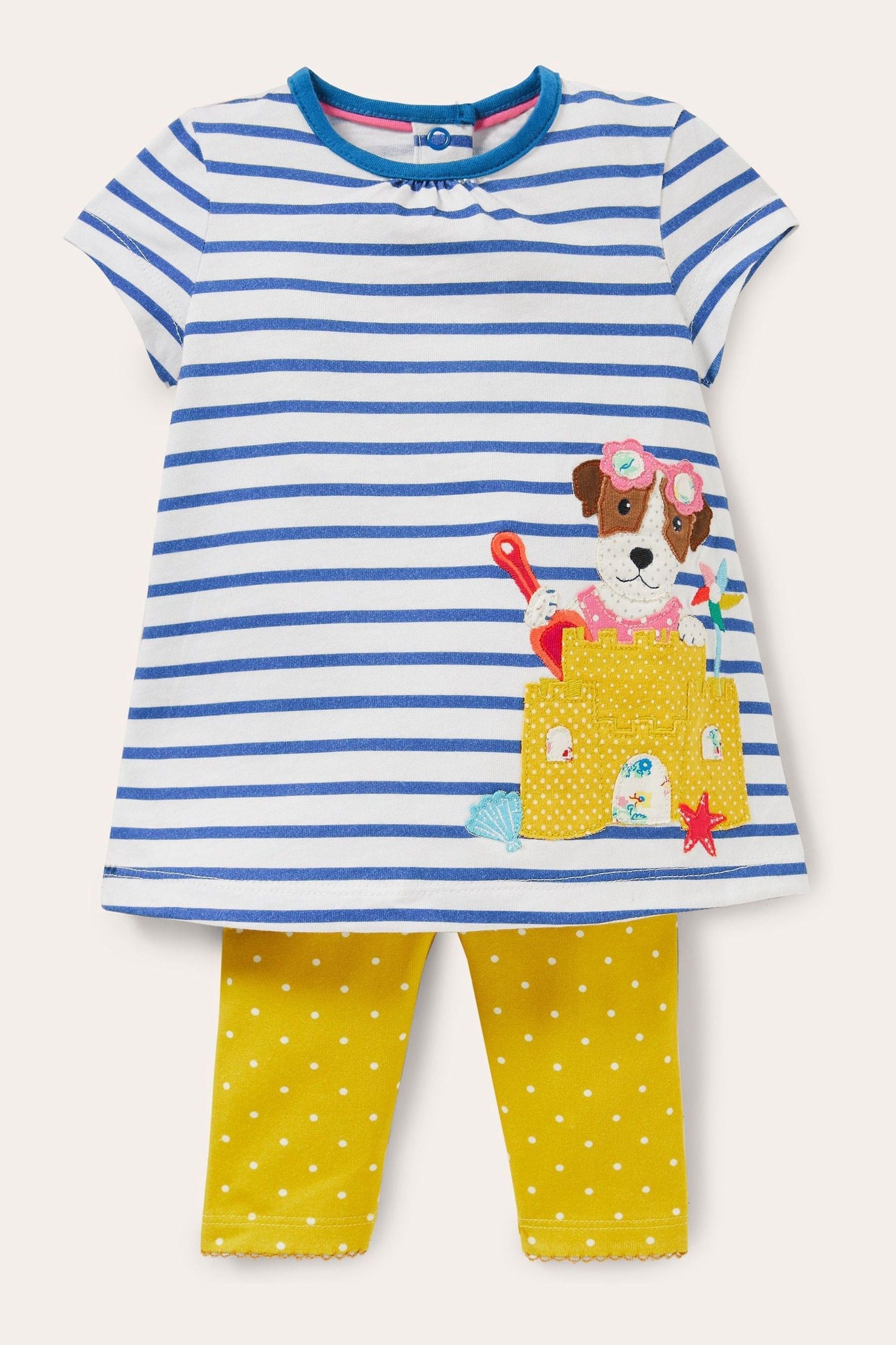 Boden Blue Dress and Leggings Playset