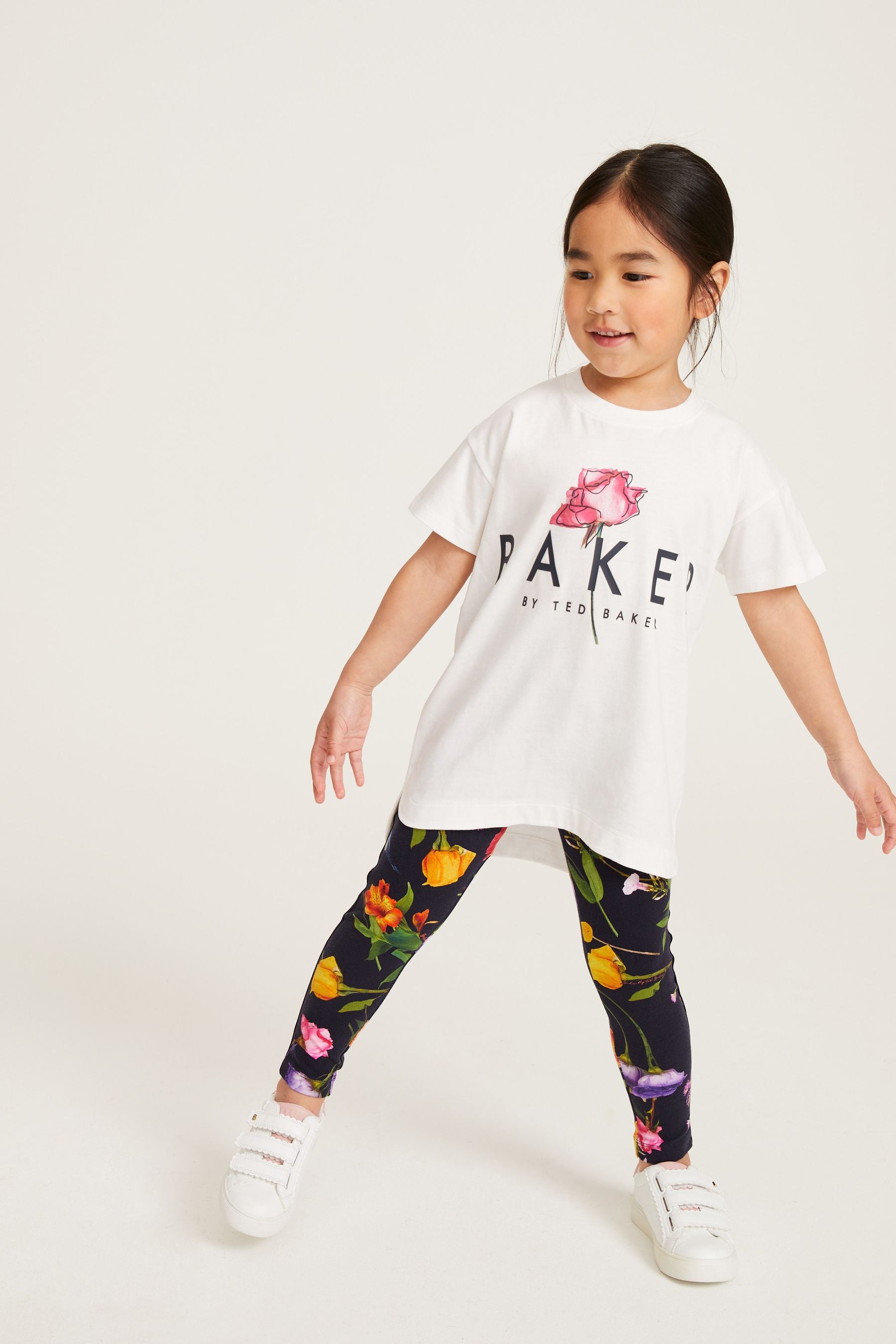 Black Baker by Ted Baker Floral Legging and T-Shirt Set