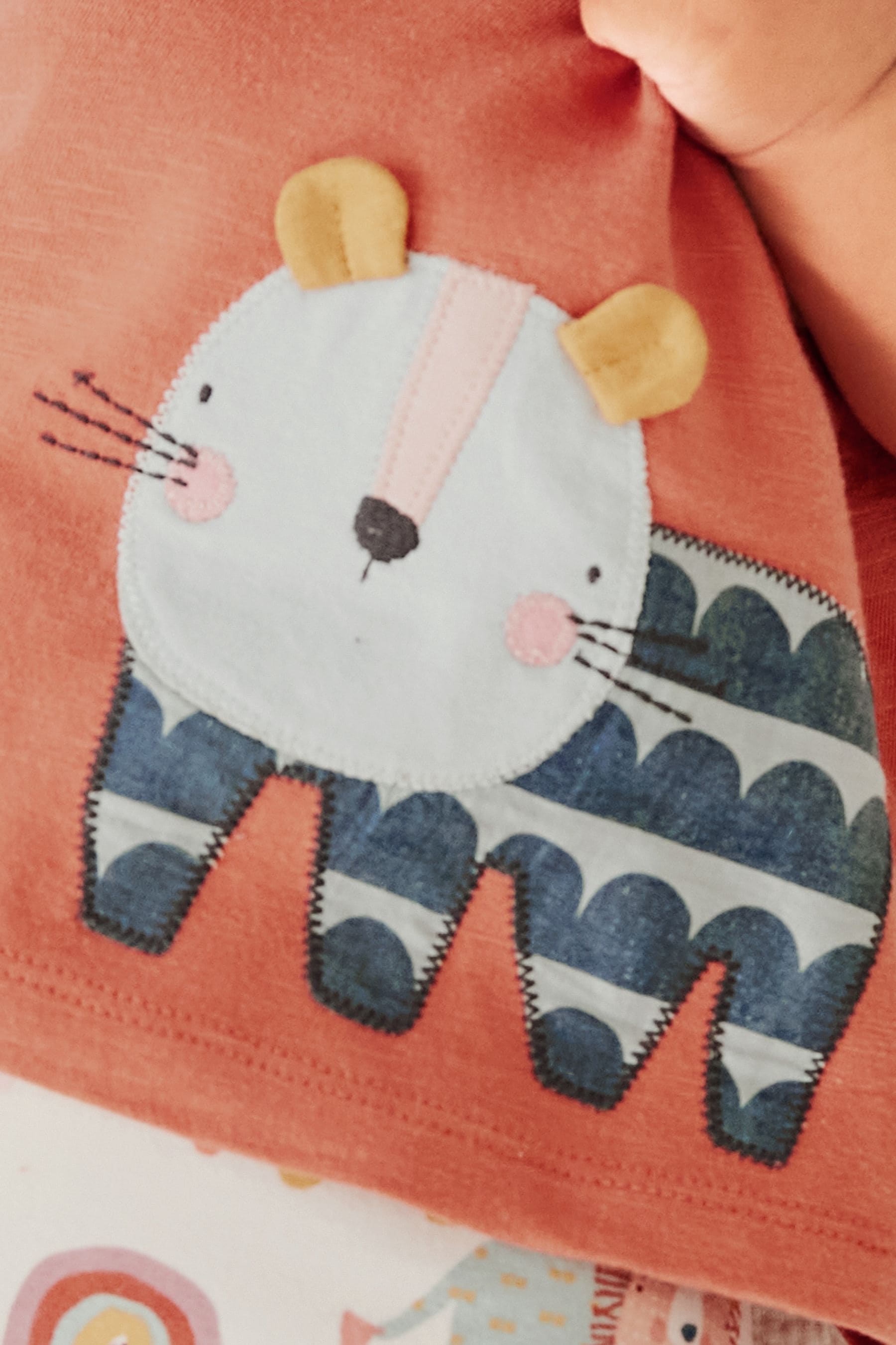 Rust Brown Cat 2 Piece Baby T-Shirt and Leggings Set