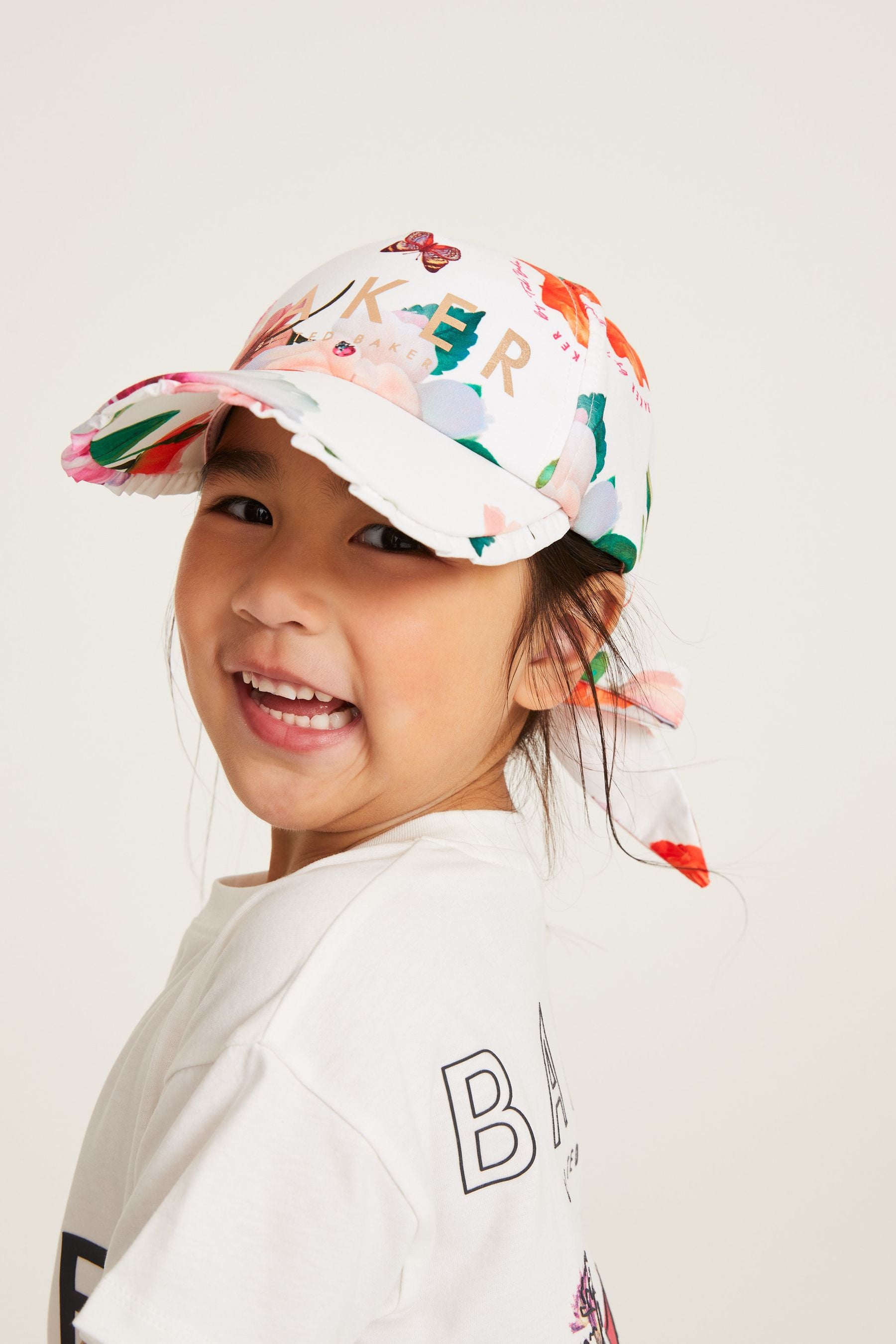 White Baker by Ted Baker White Floral Print Cap