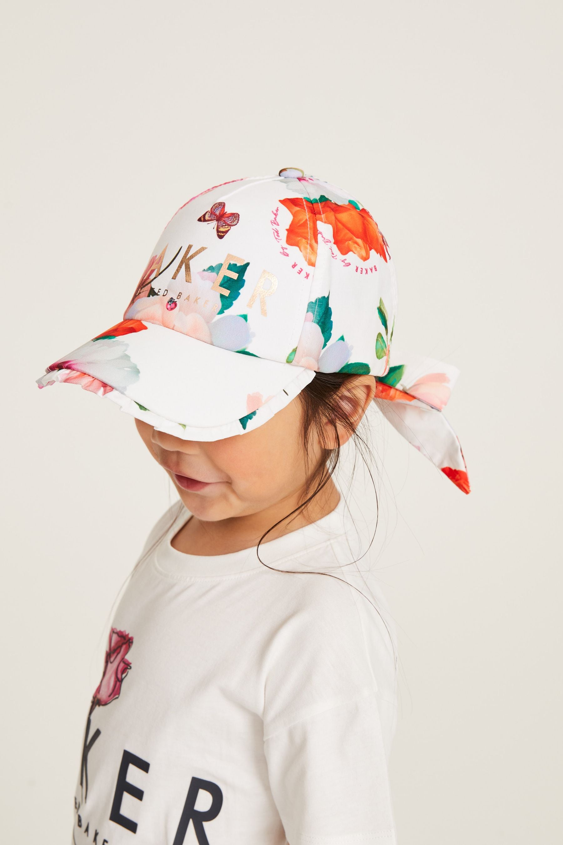 White Baker by Ted Baker White Floral Print Cap