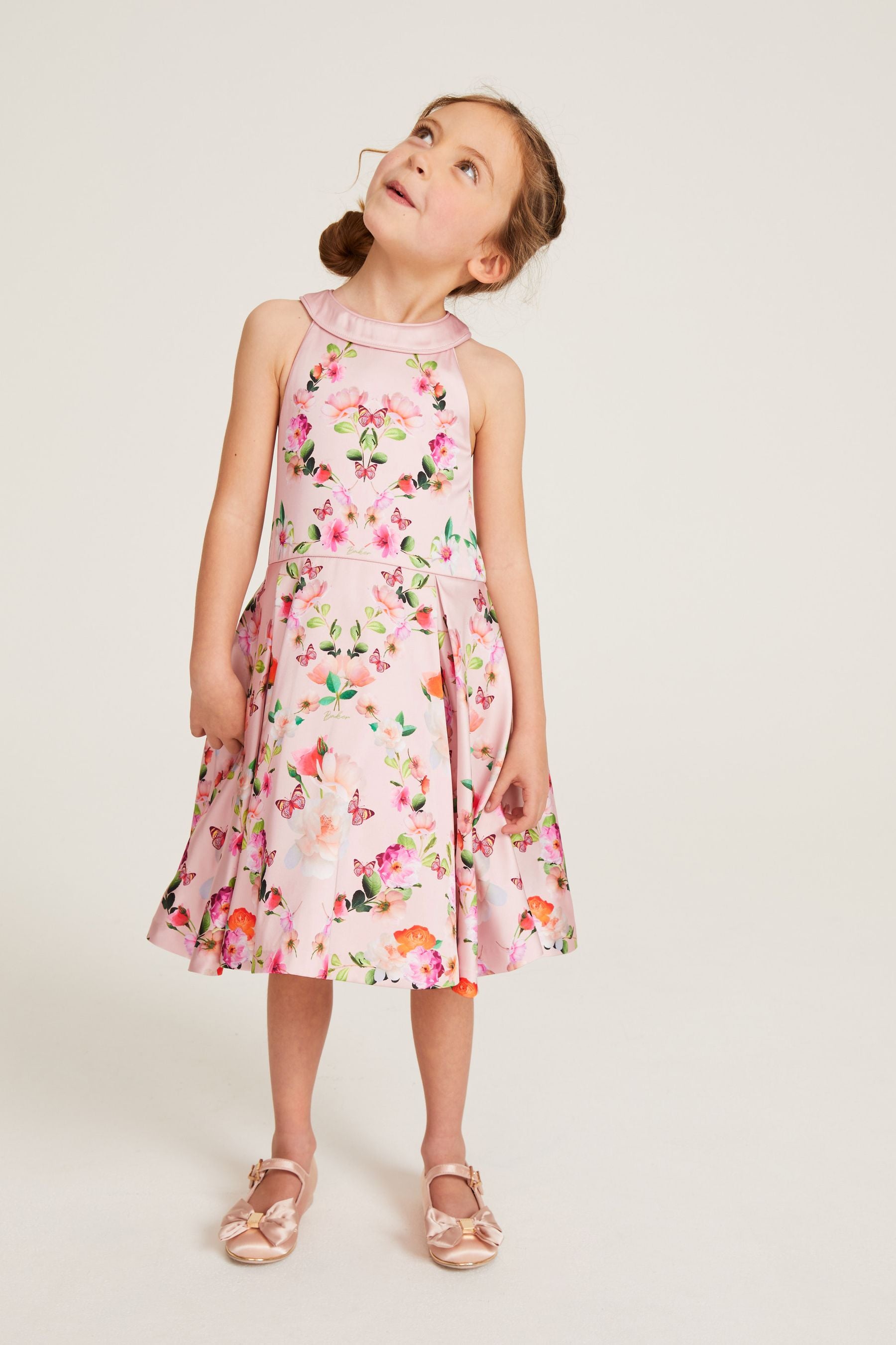 Pink Baker by Ted Baker Pink Halter Neck Floral Dress