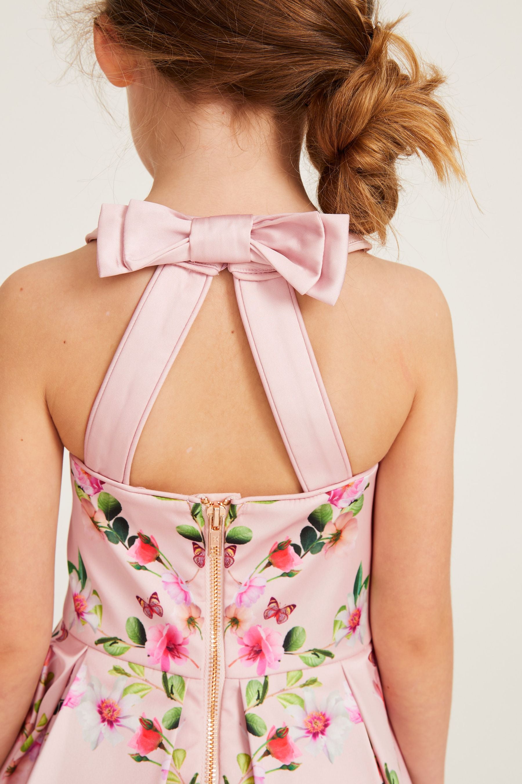 Pink Baker by Ted Baker Pink Halter Neck Floral Dress