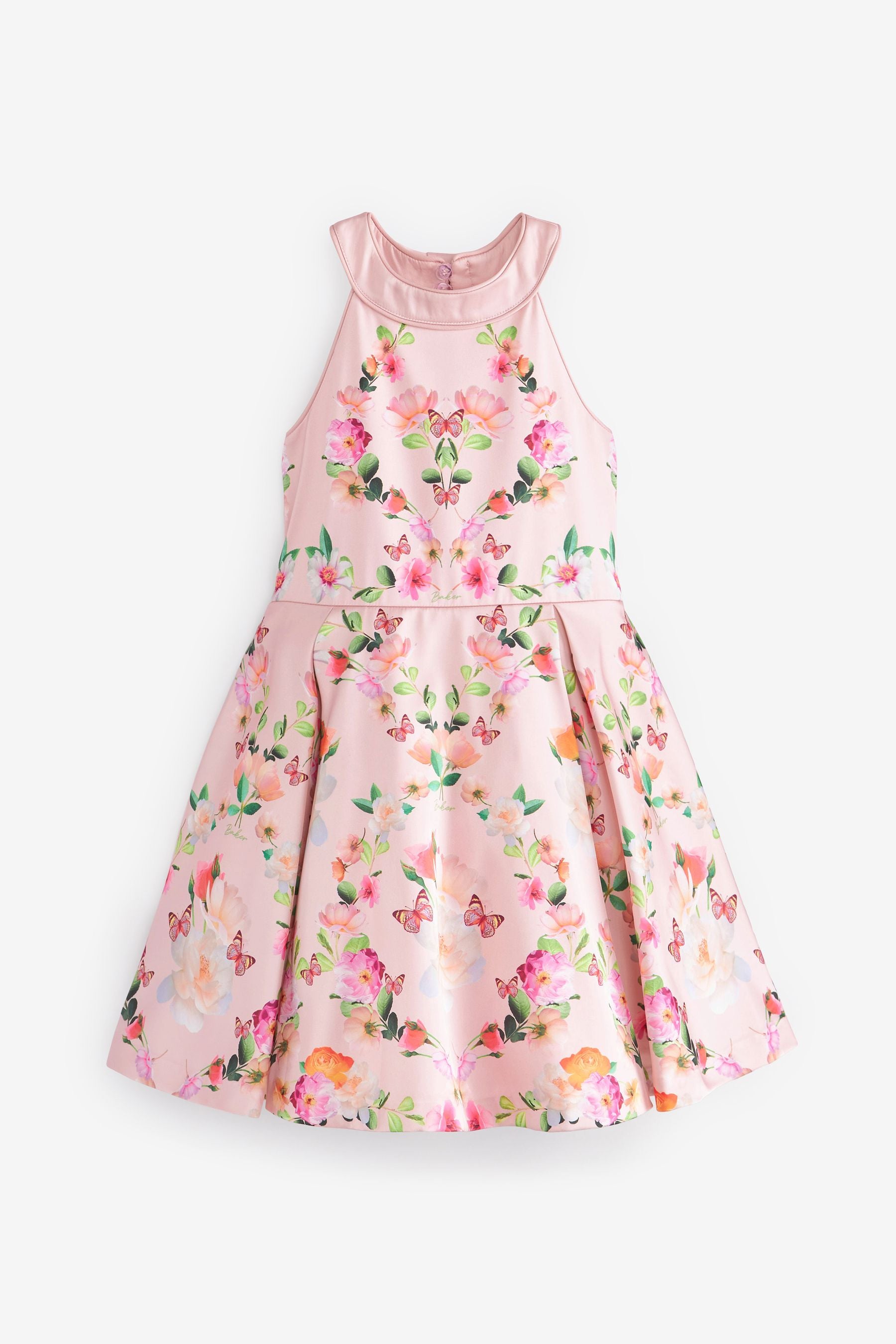 Pink Baker by Ted Baker Pink Halter Neck Floral Dress