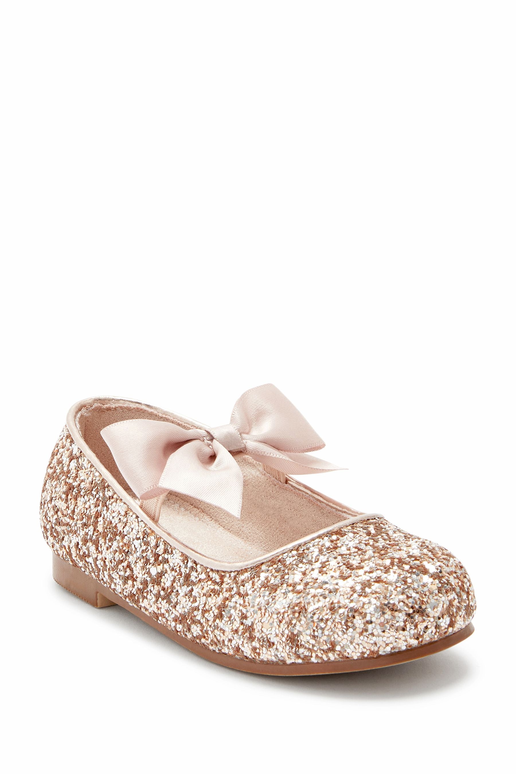 Rose Gold Bow Mary Jane Shoes