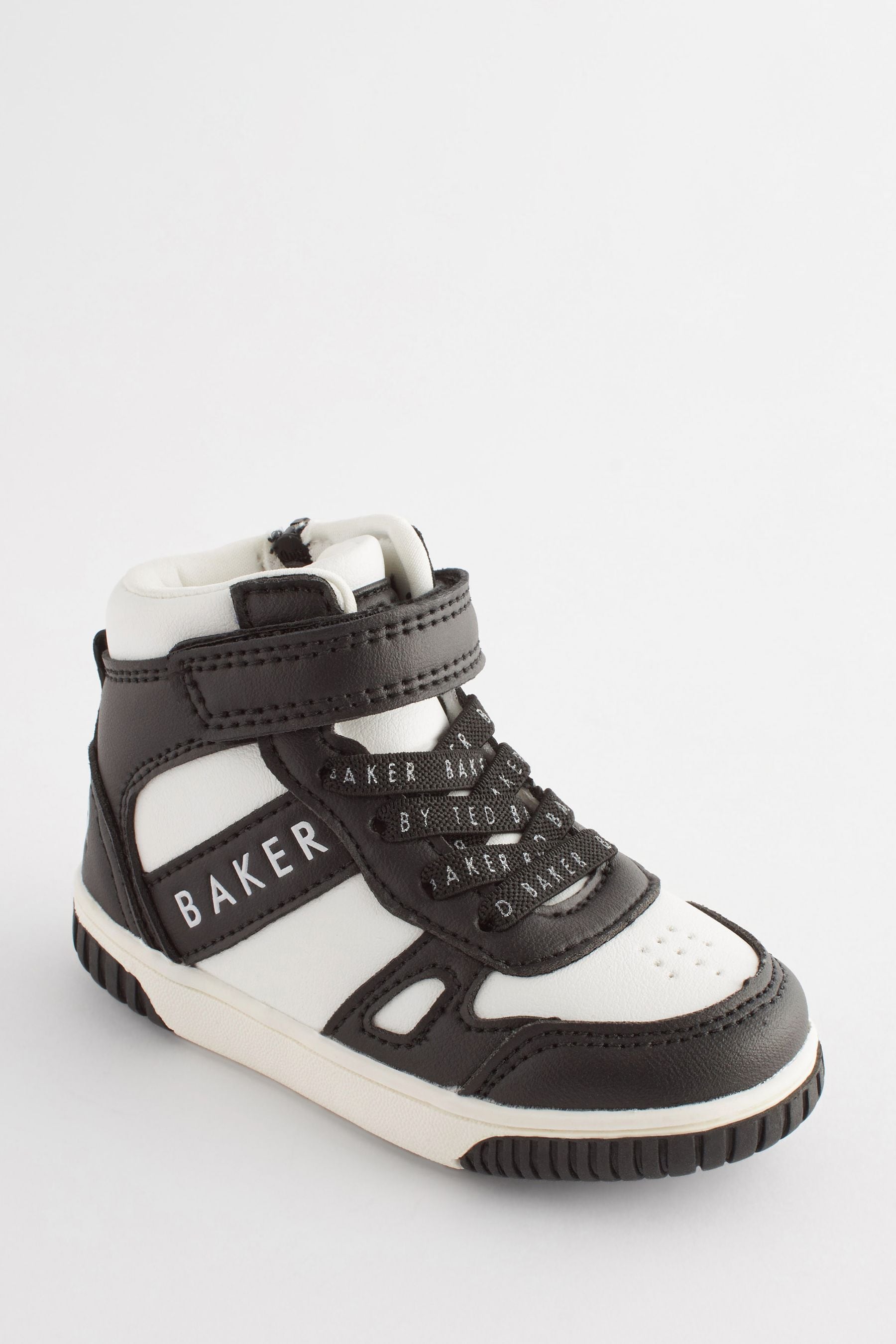 Black Baker by Ted Baker Boys Black Hi-Top Trainers