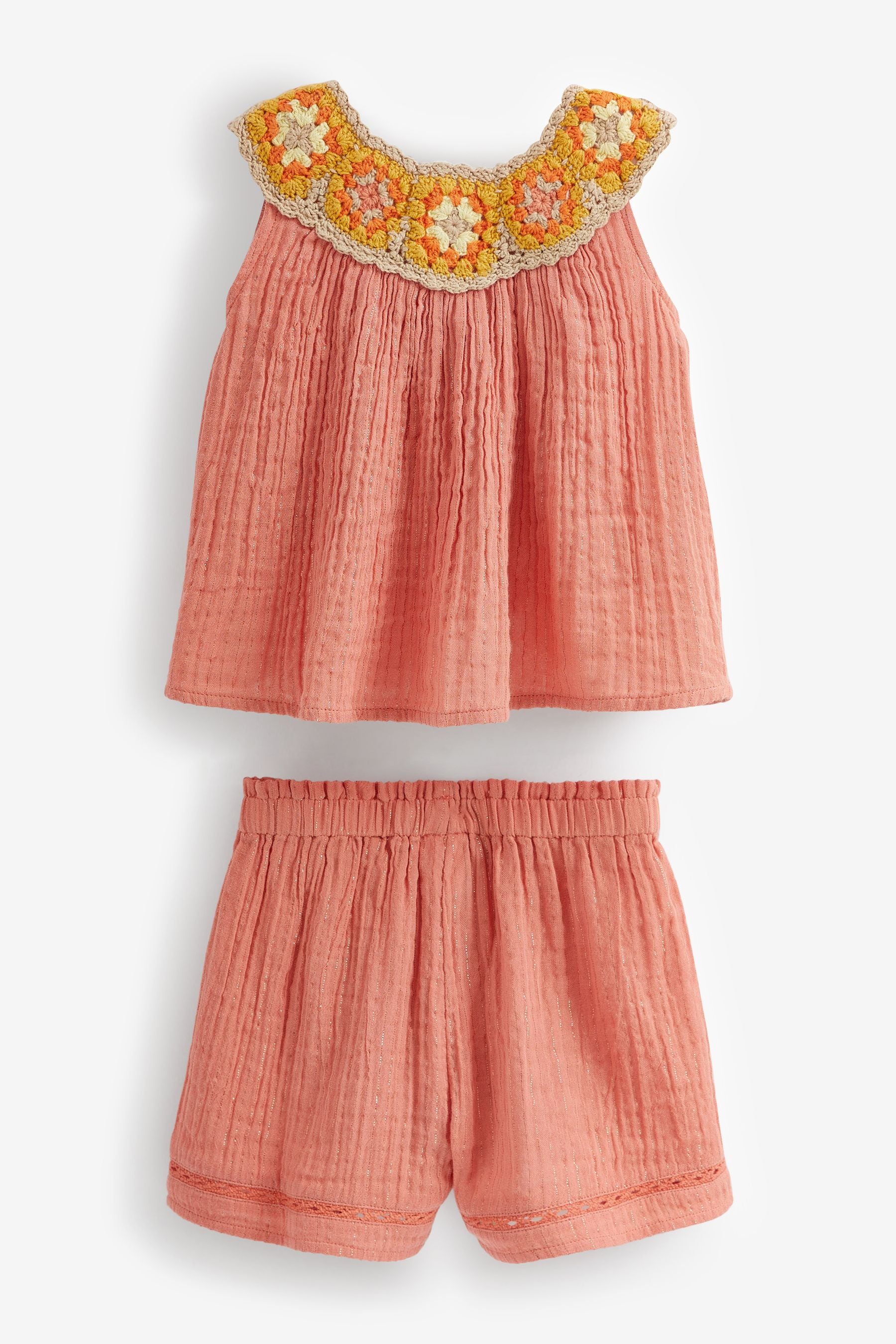 Rust Pink Top And Short Set (3mths-7yrs)