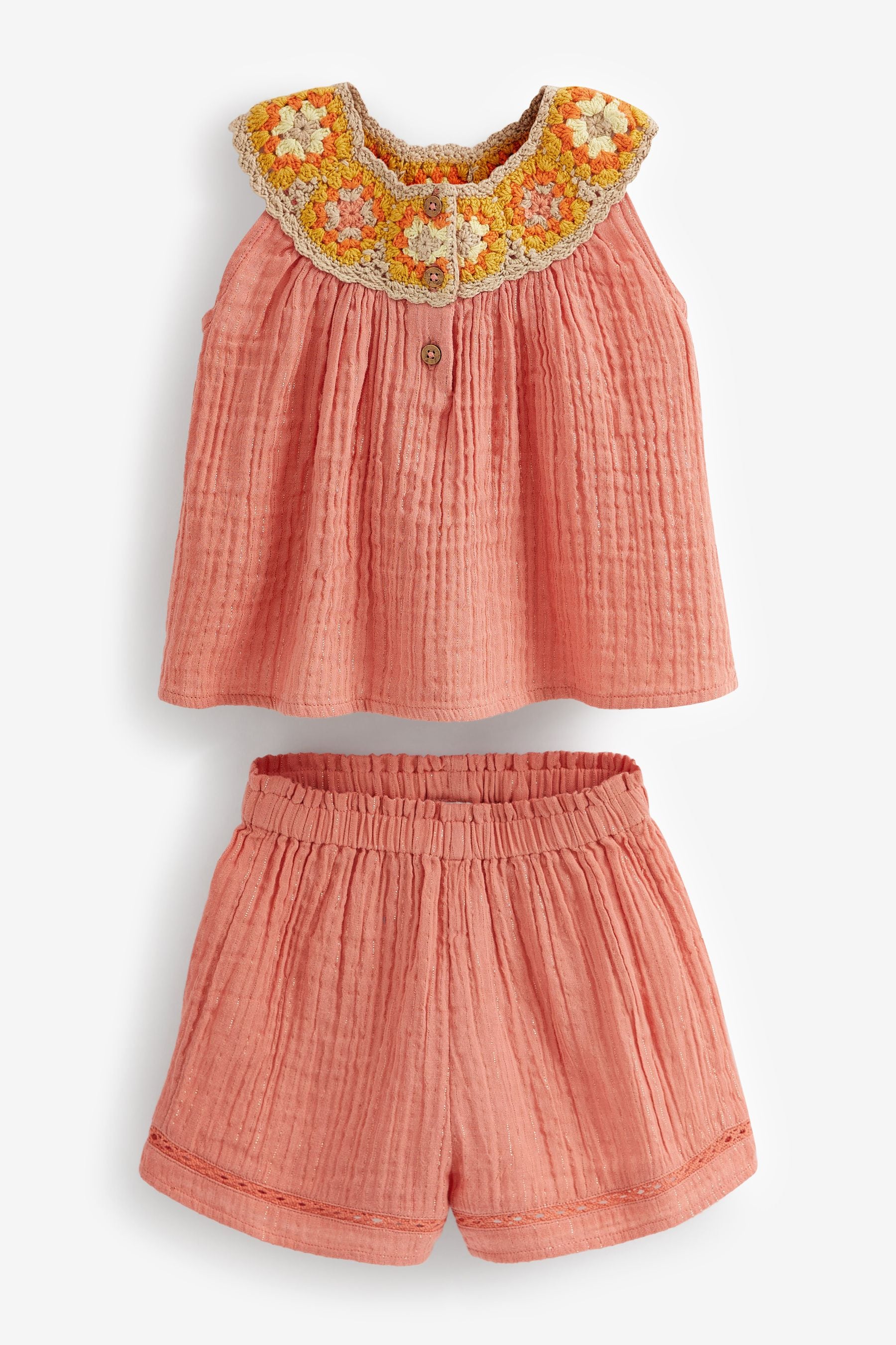 Rust Pink Top And Short Set (3mths-7yrs)