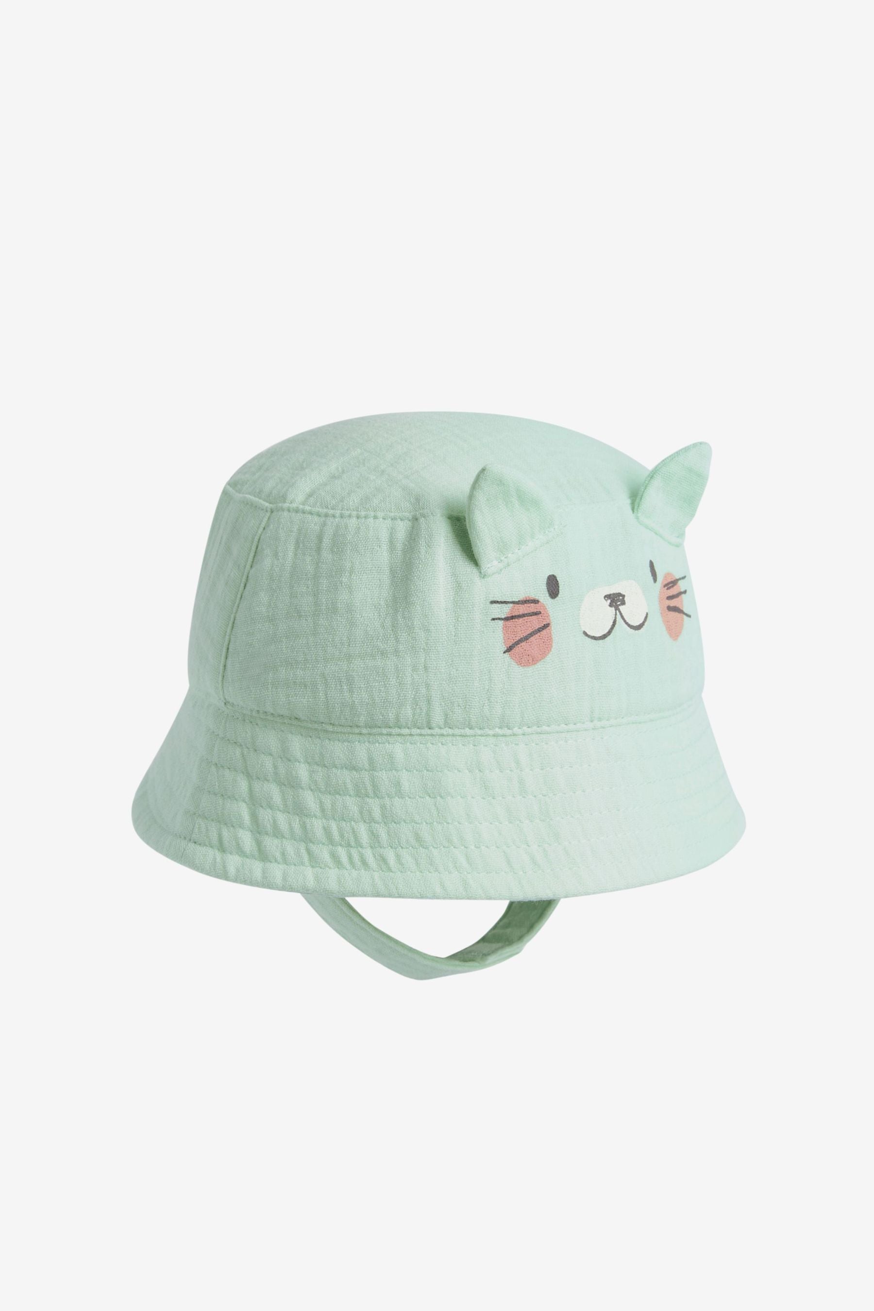 Mint Green Character Baby Bucket Hat (0mths-2yrs)