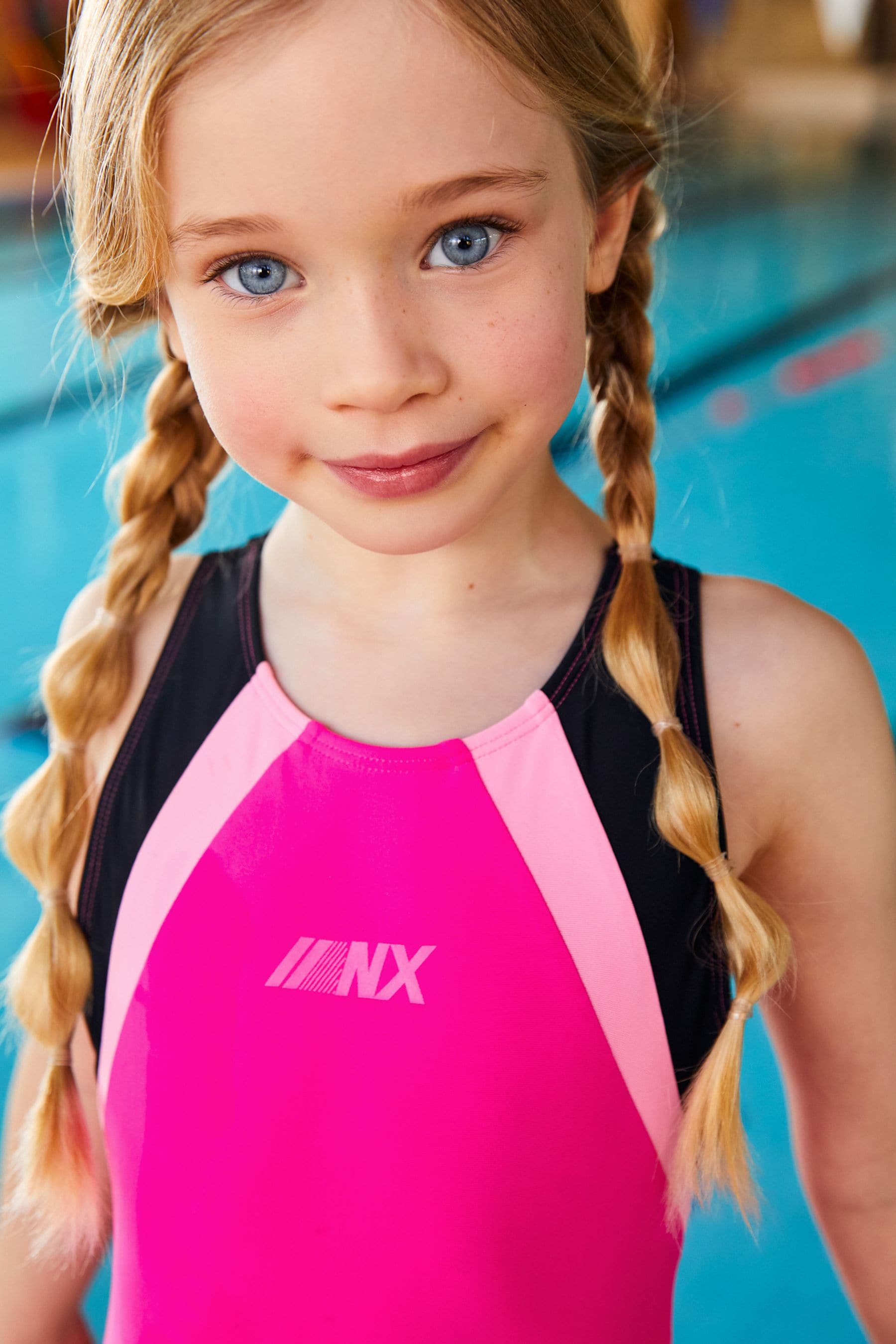 Pink Sports Swimsuit (3-16yrs)